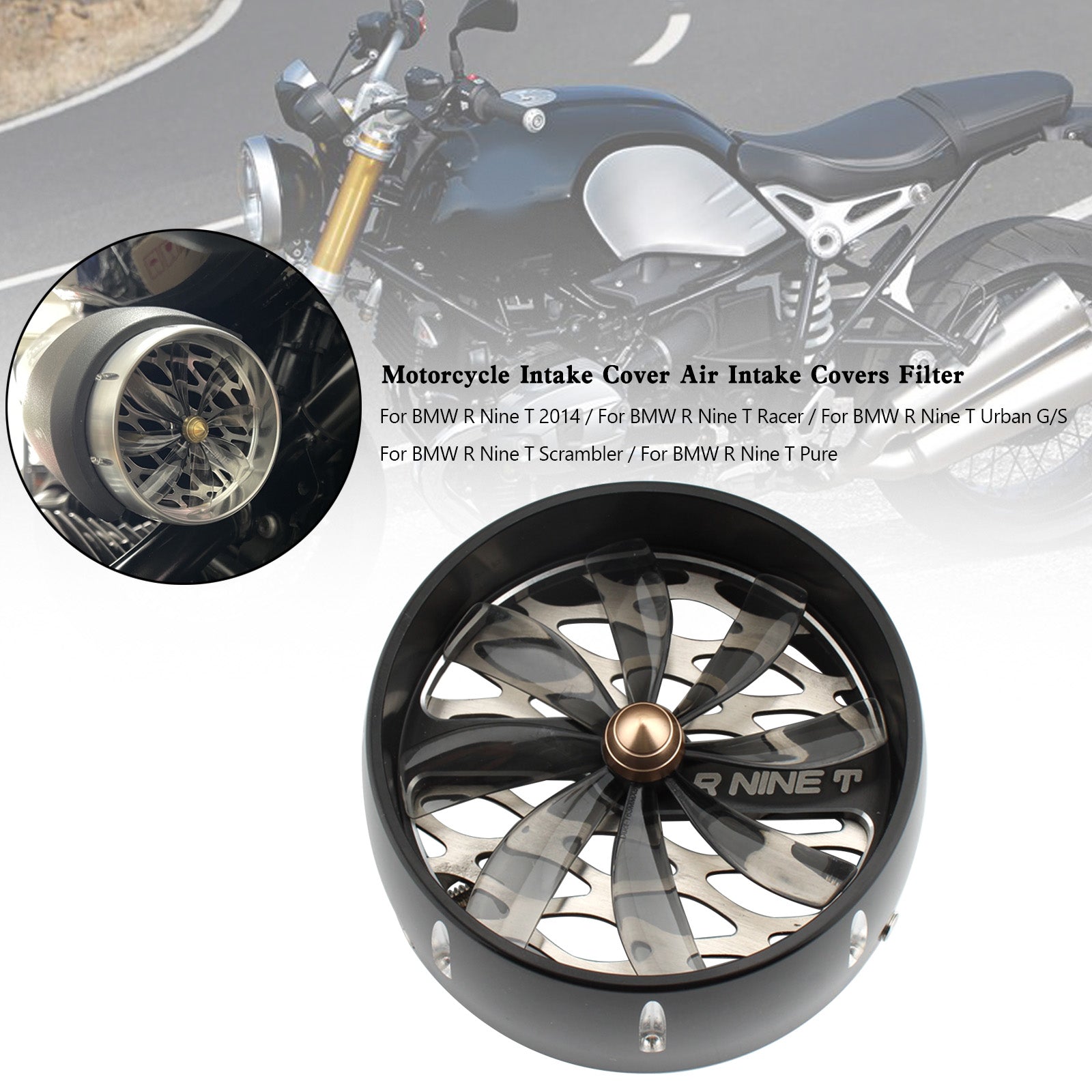 BMW r nove t nove t r9t tampa de entrada de tampas de ar filtro