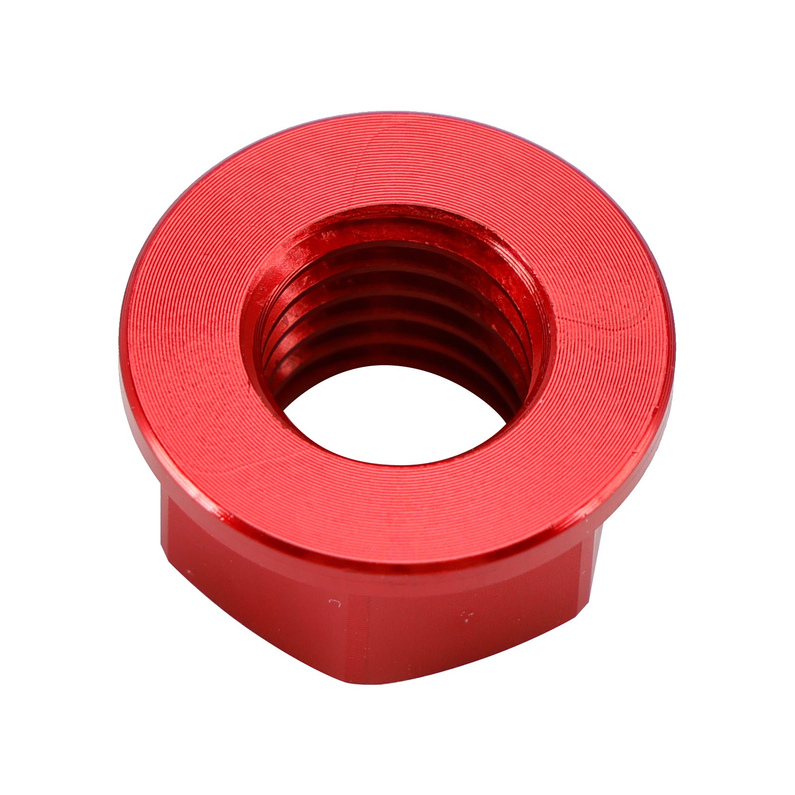 6 Pack Aluminum Rear Sprocket Flange Nuts M10X1.5mm Red For Motorcycle Bike