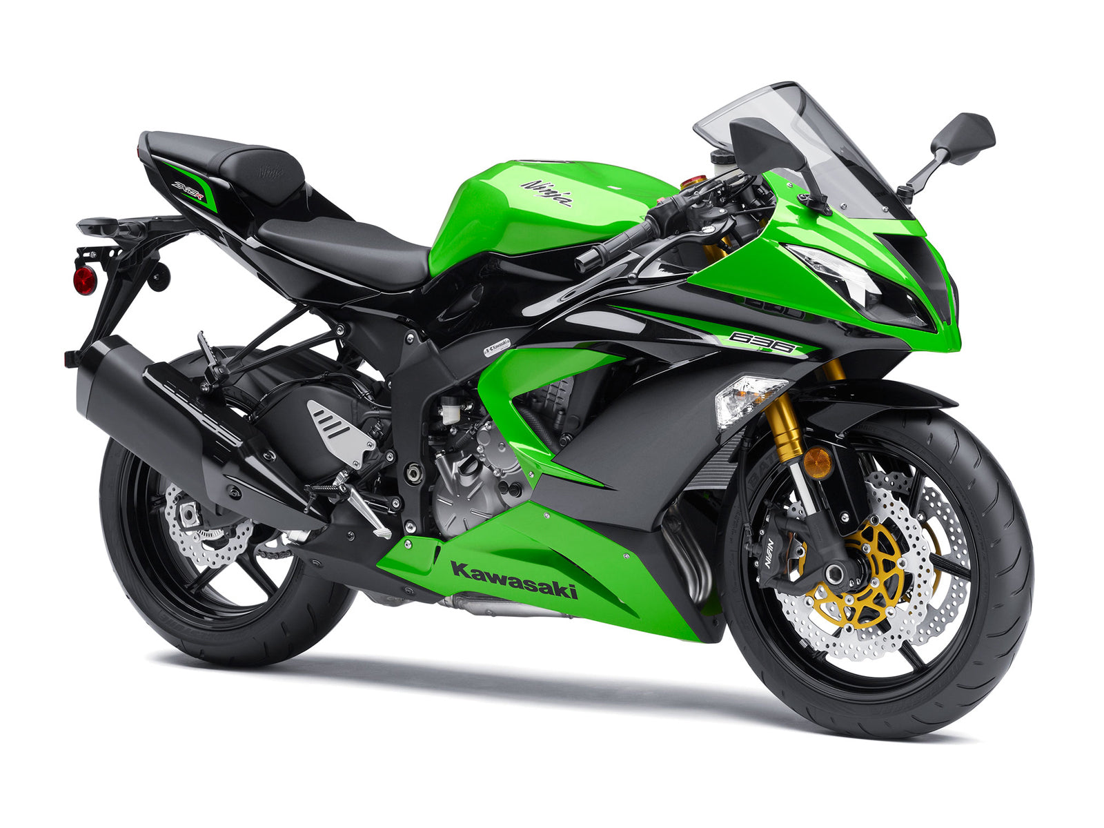 2013-2018 KAWASAKI ZX6R 636 FAIRNS GREEN Black Ninja Racing générique