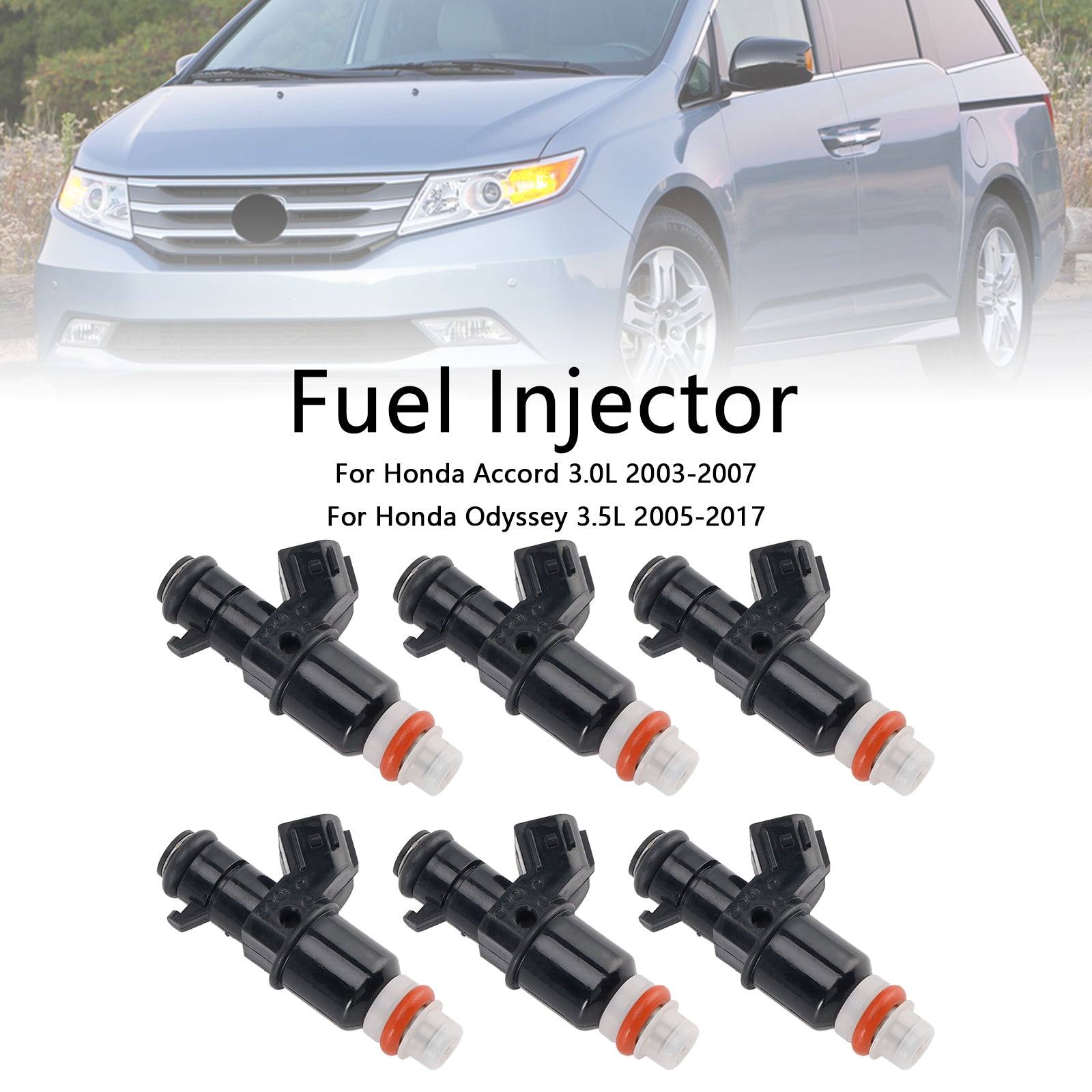 6pcs injecteur de carburant 16450-RCA-A01 Fit Honda MDX TL Accord Pilot Fit Acura