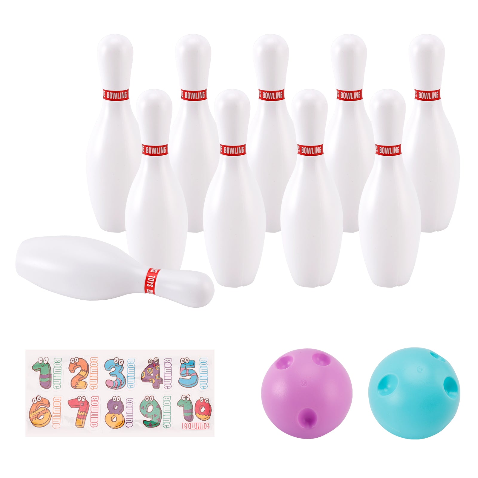 19cm lichtgevende bowlingbalset voor kinderen binnen & Buitenfeestspel speelgoed cadeau