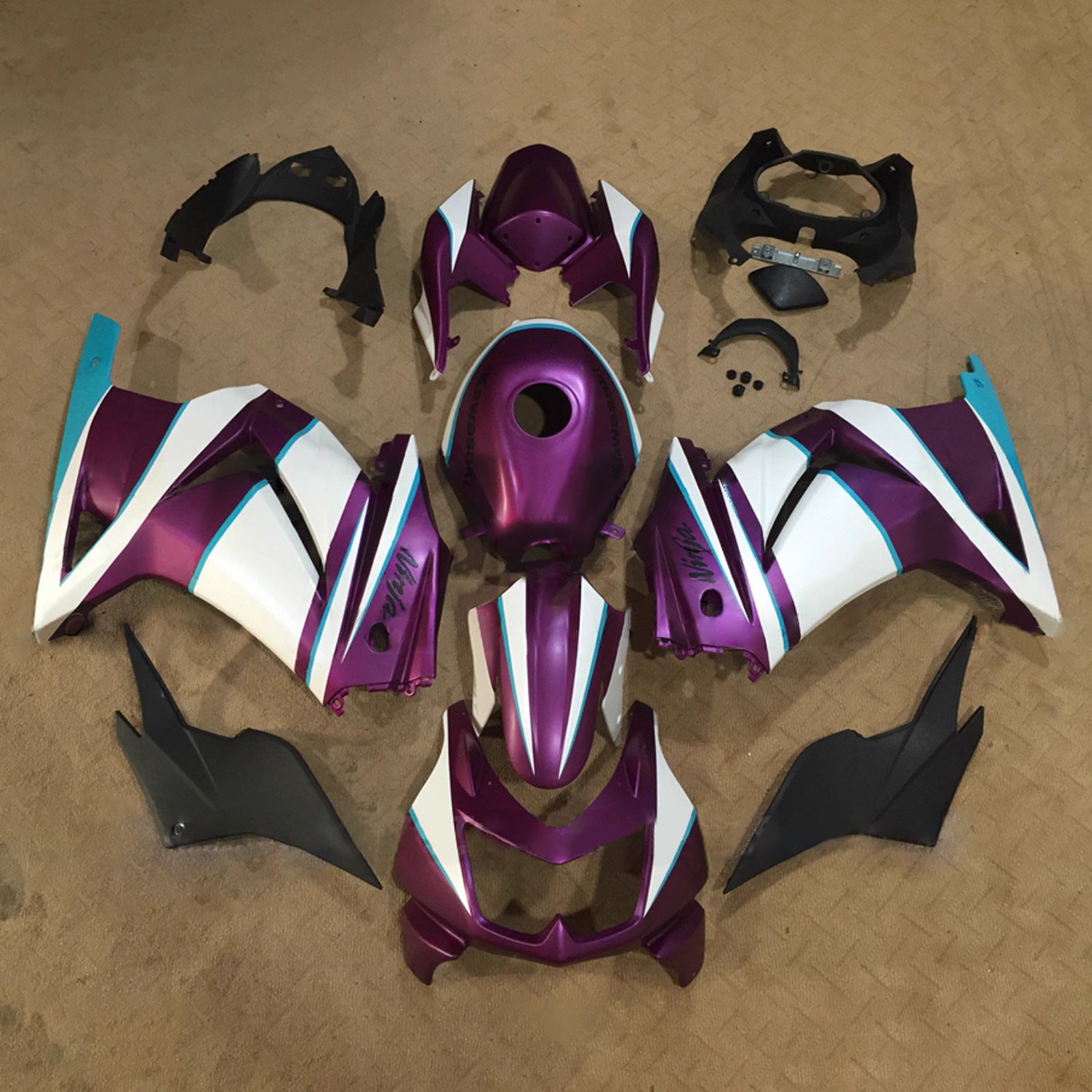 Injection Fairing Kit Bodywork Plastic ABS fit For Kawasaki EX250 Ninja250R 2008-2012