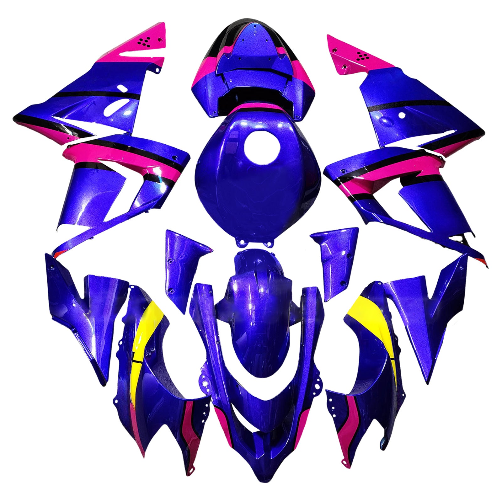 Injectiekuipset carrosserie kunststof ABS geschikt voor Kawasaki ZX10R 2004-2005