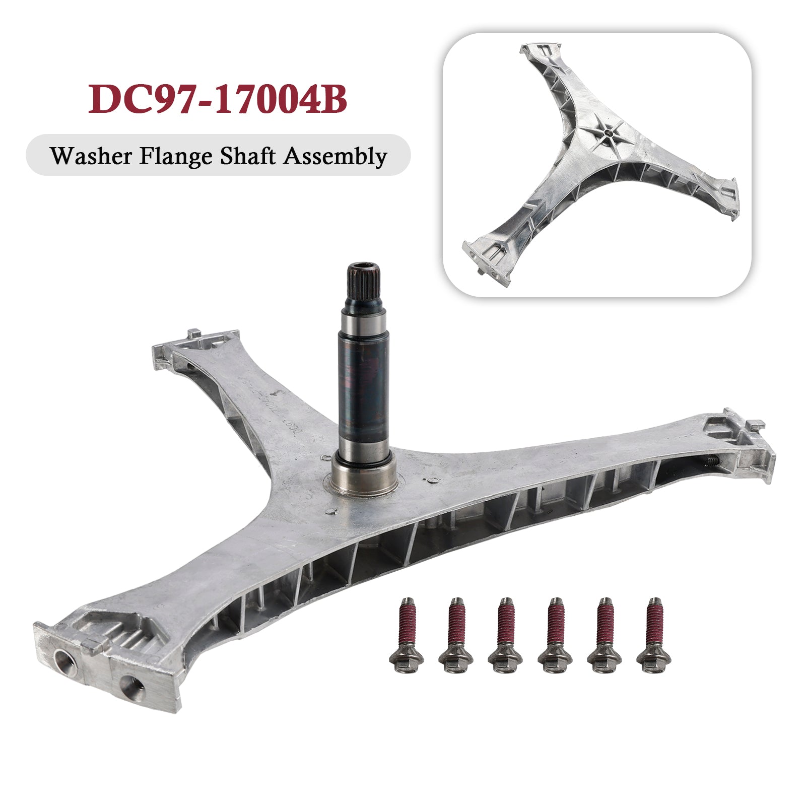 DC97-17004B Washing Machine Flange Shaft Assembly for Samsung with 6 Screws