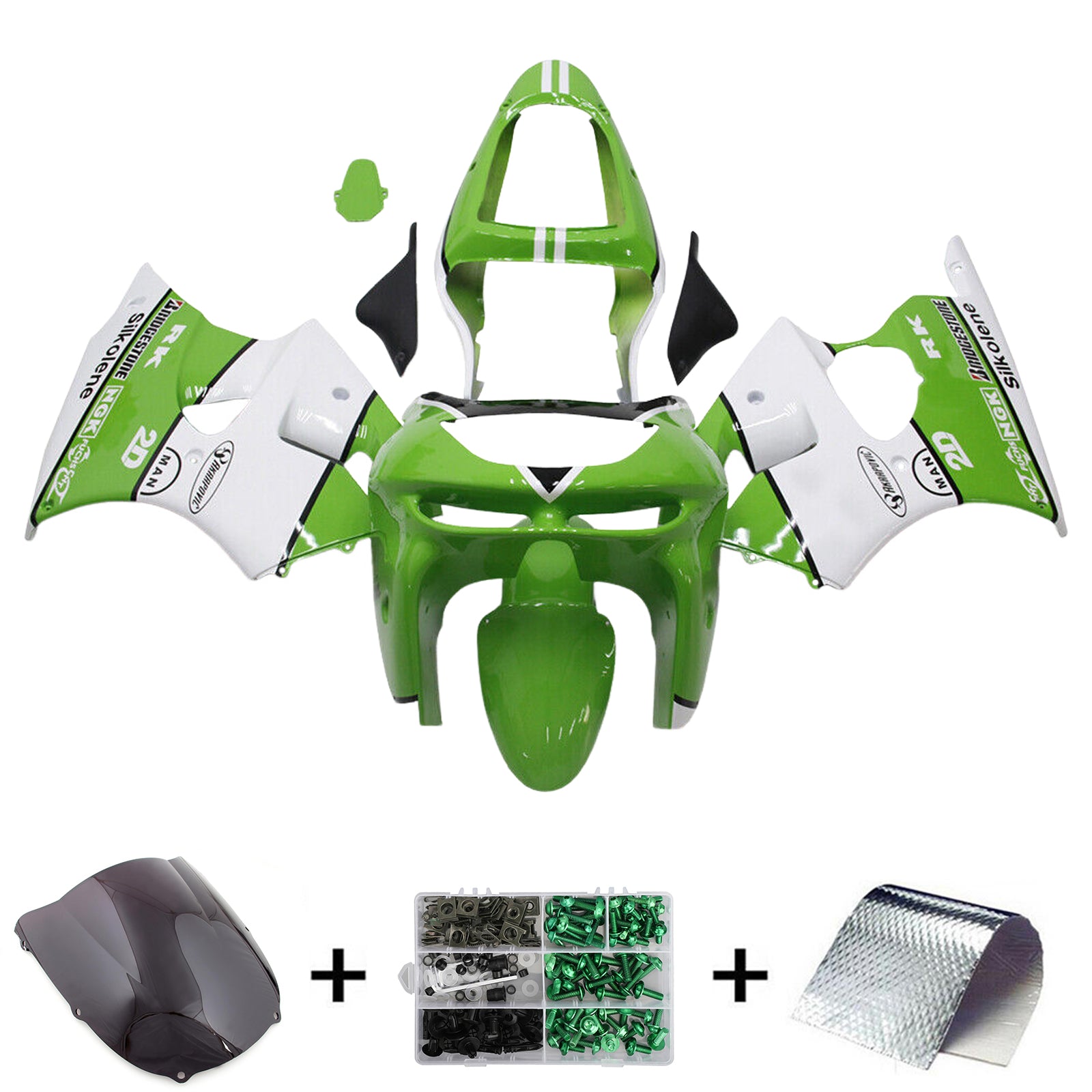 1998-1999 KAWASAKI ZX6R Injektion Fairing Kit Bodywork Plastic ABS