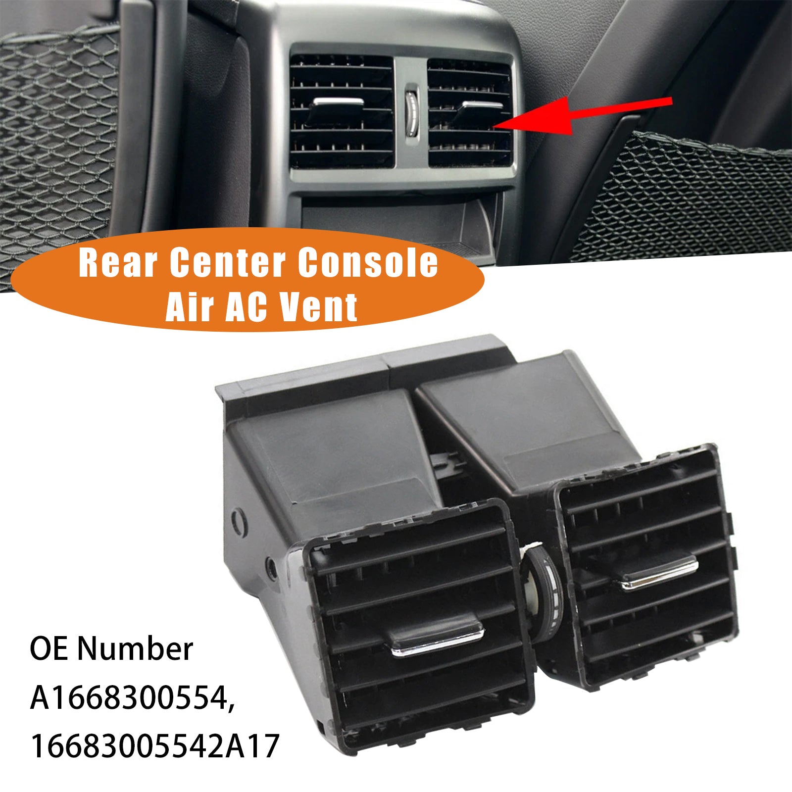 Rear Center Console Air AC Vent For Mercedes W166 W292 ML GL GLE 2012-19