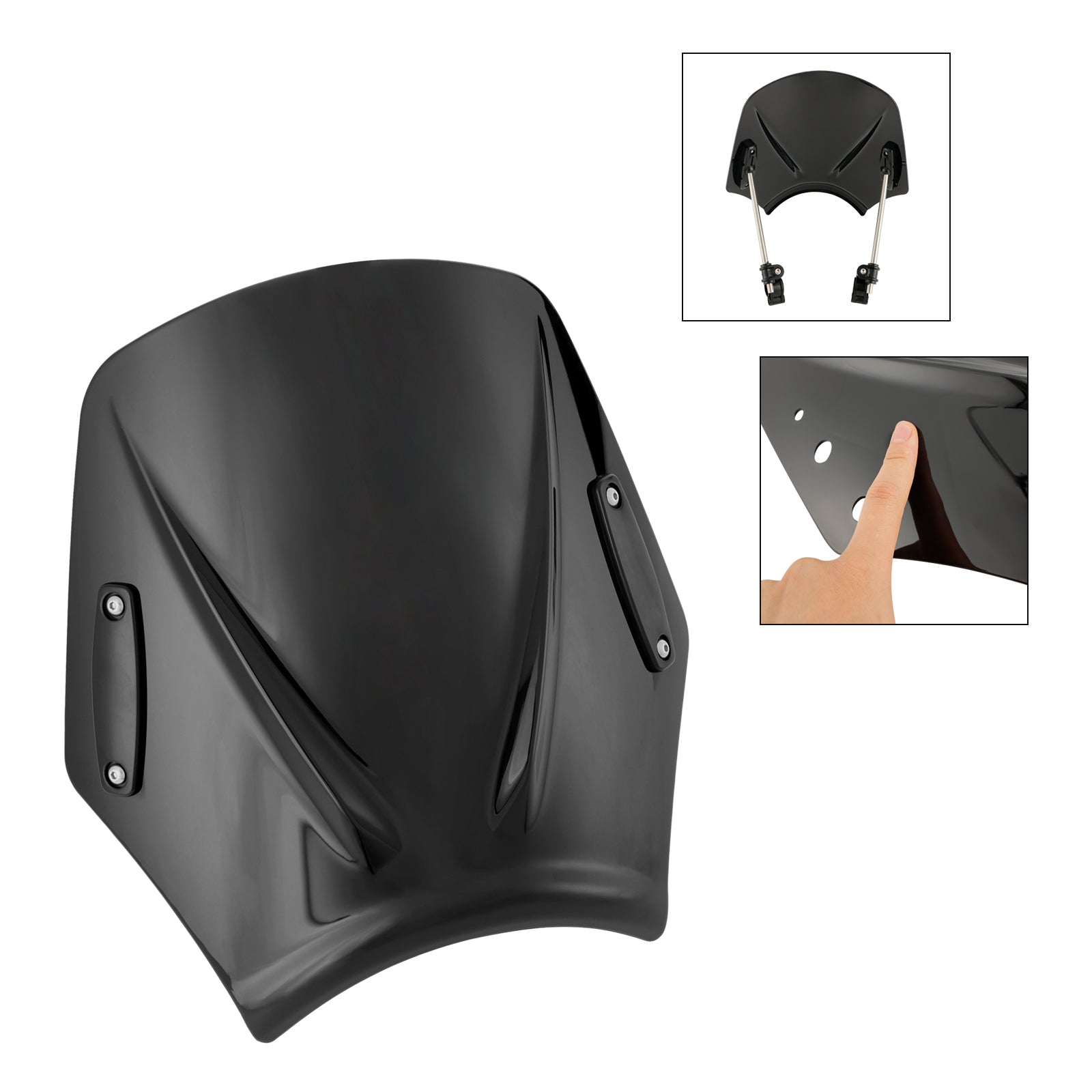 Motorfiets met 22mm/7/8" stuur Windscherm Windscherm Universeel