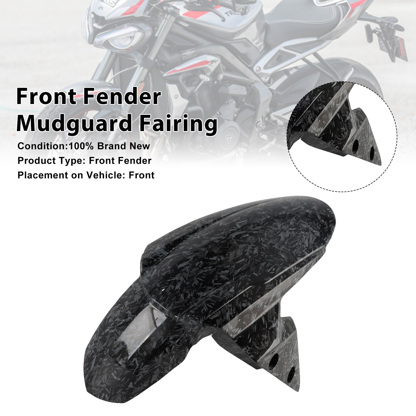 Carénage de garde-boue avant Street Triple 765 R RS 2020-2025