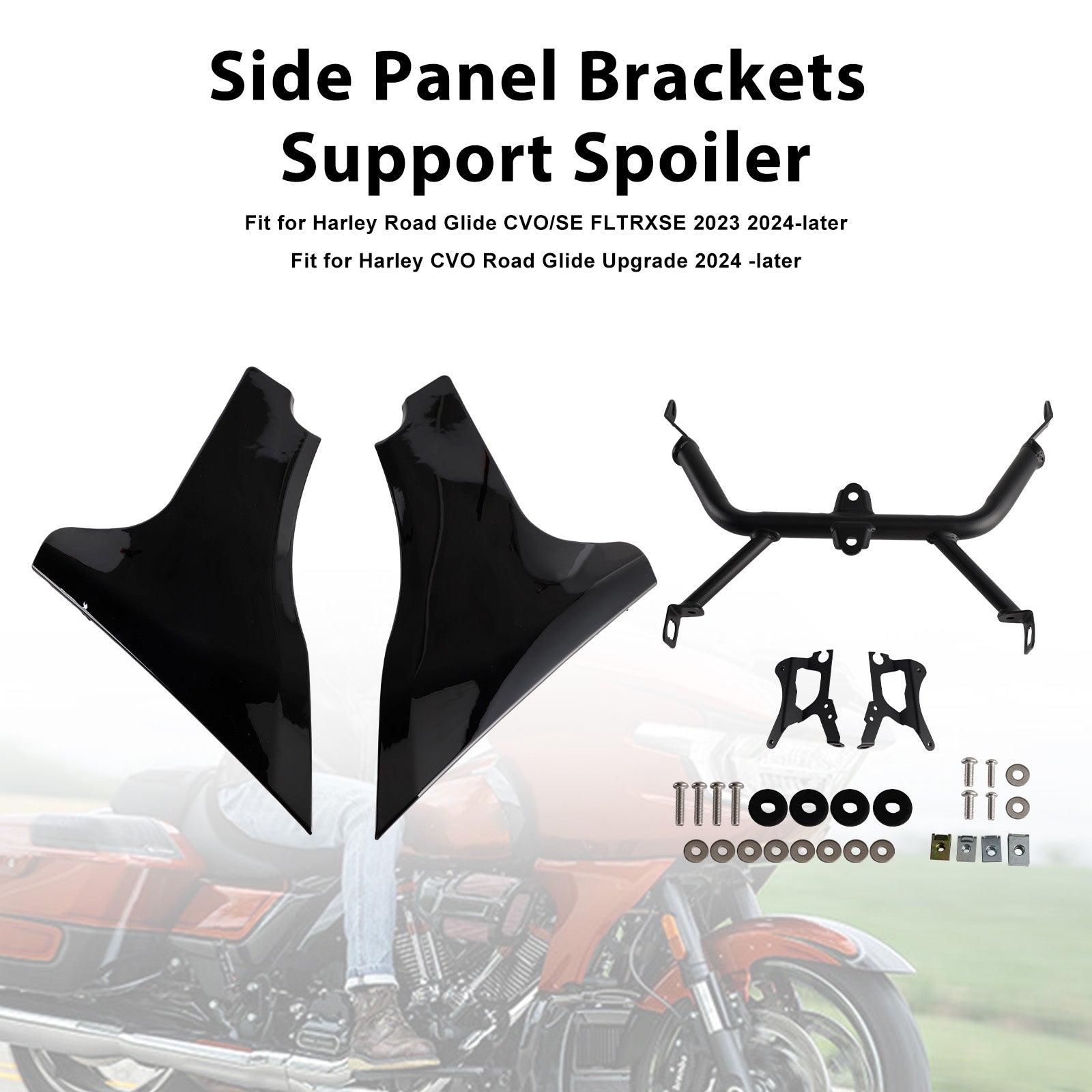 Supports de panneau latéral de mise à niveau Harley CVO Road Glide à partir de 2024, becquet de support