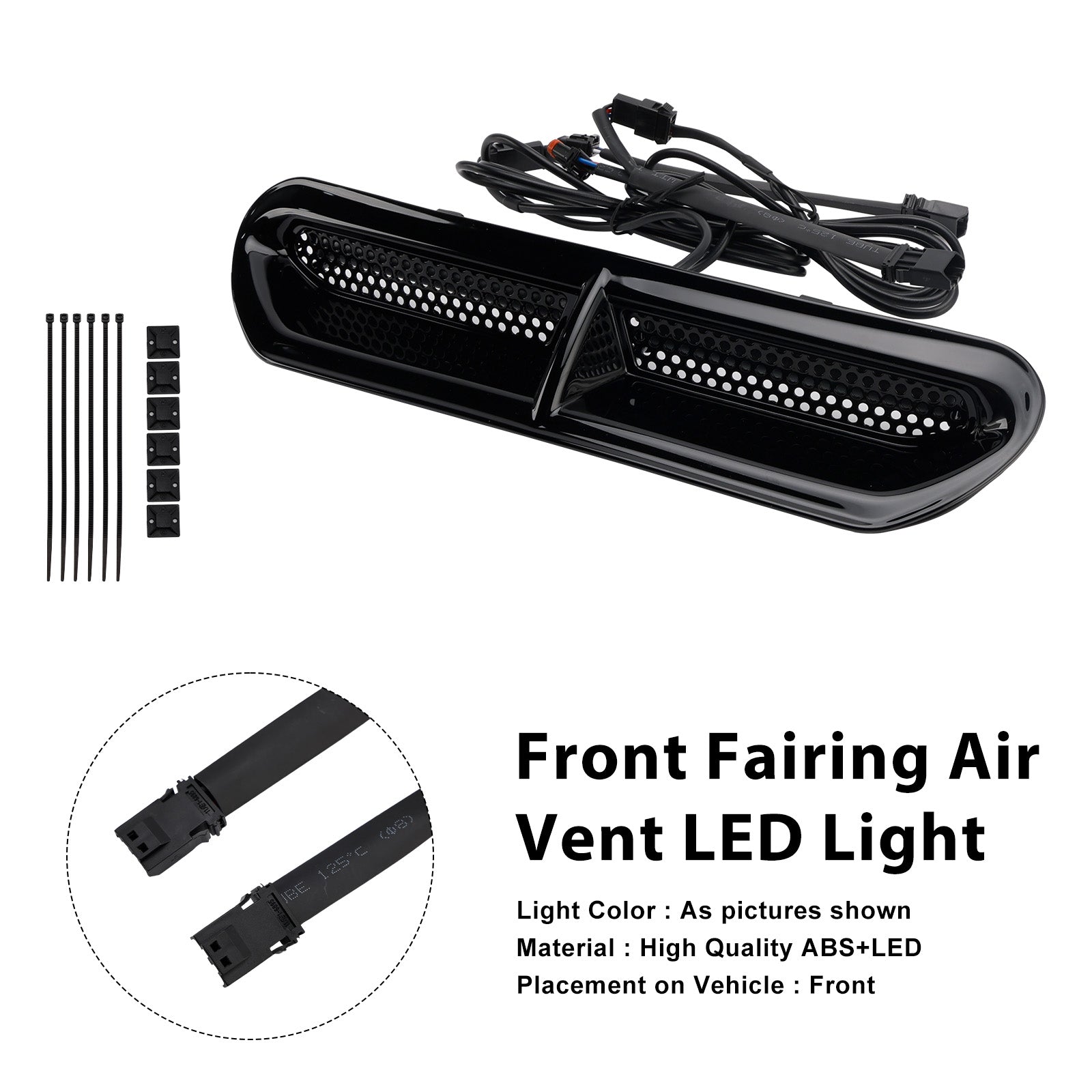 Front Fairing Air Vent LED Light For Touring Street Glide 2014-2024