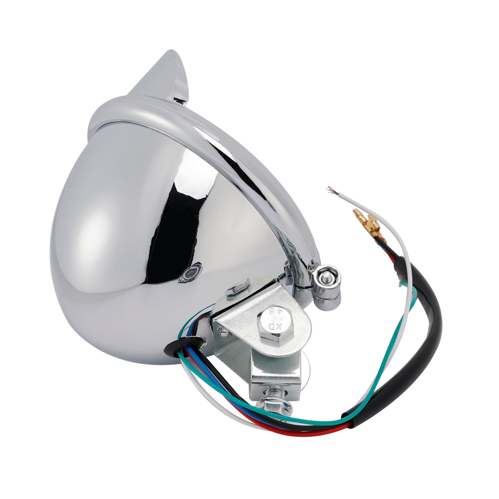 Motorcycle Beam Headlight Fog lampe personnalisée Chrome # D17 pour Racer Bobber Chopper