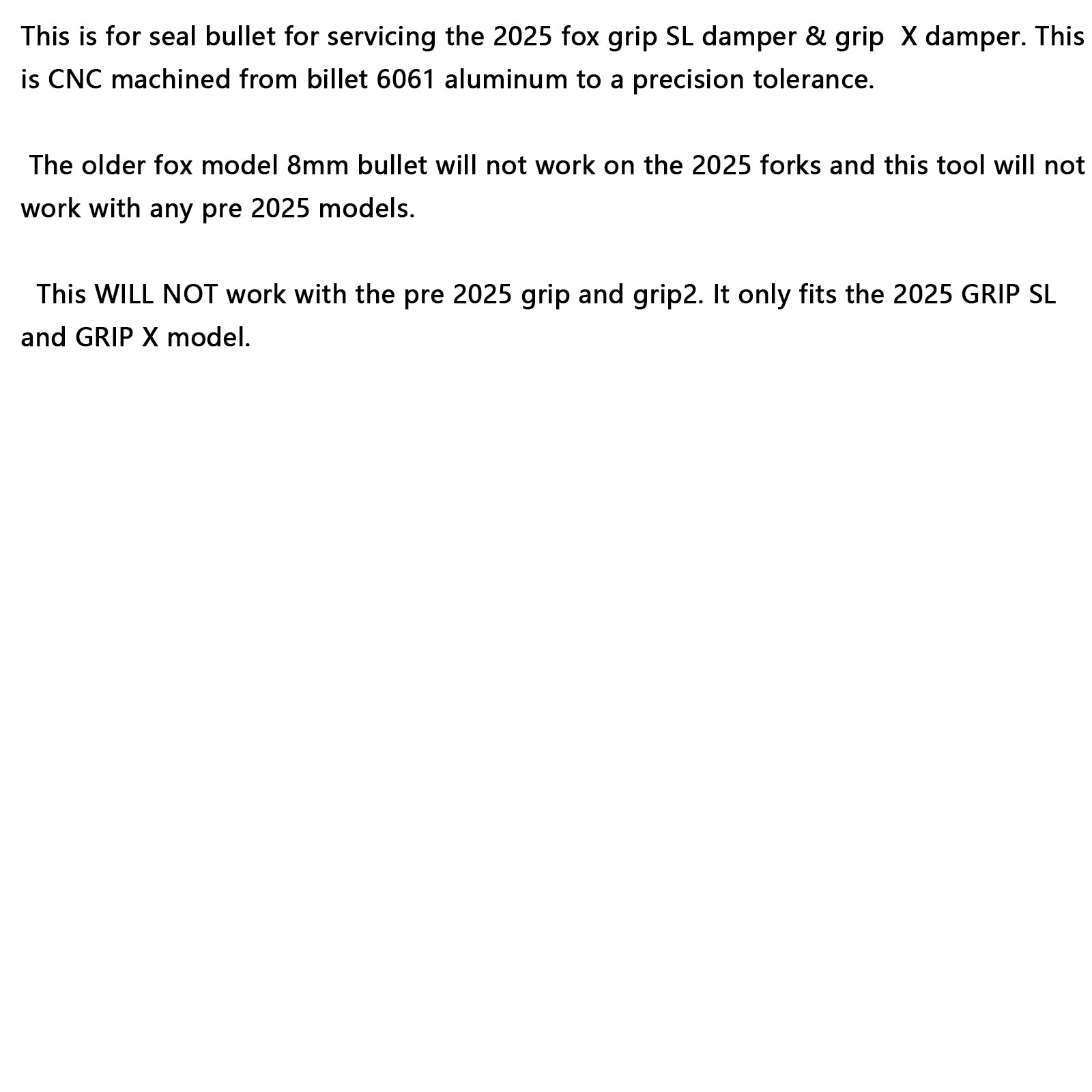 GRIP SL & Cartucho de amortecedor Grip X Bullet para manutenção/reconstrução FOX 2025