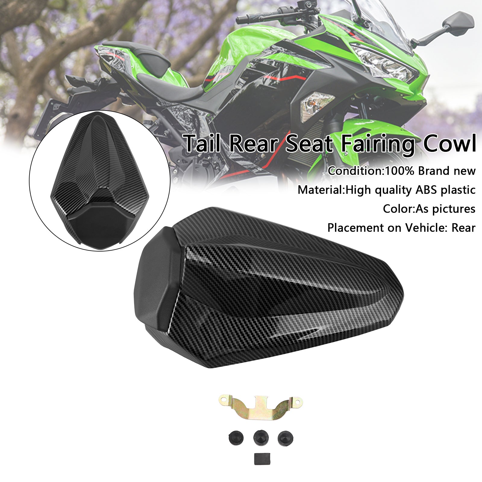 Capot de carénage de siège arrière de queue de course Kawasaki Ninja 400 EX400 2018-2024