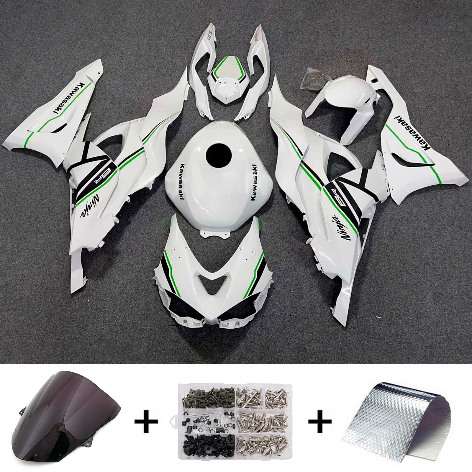 Kit carenatura iniezione carrozzeria in plastica ABS adatta per Kawasaki ZX-6R 2024-2025