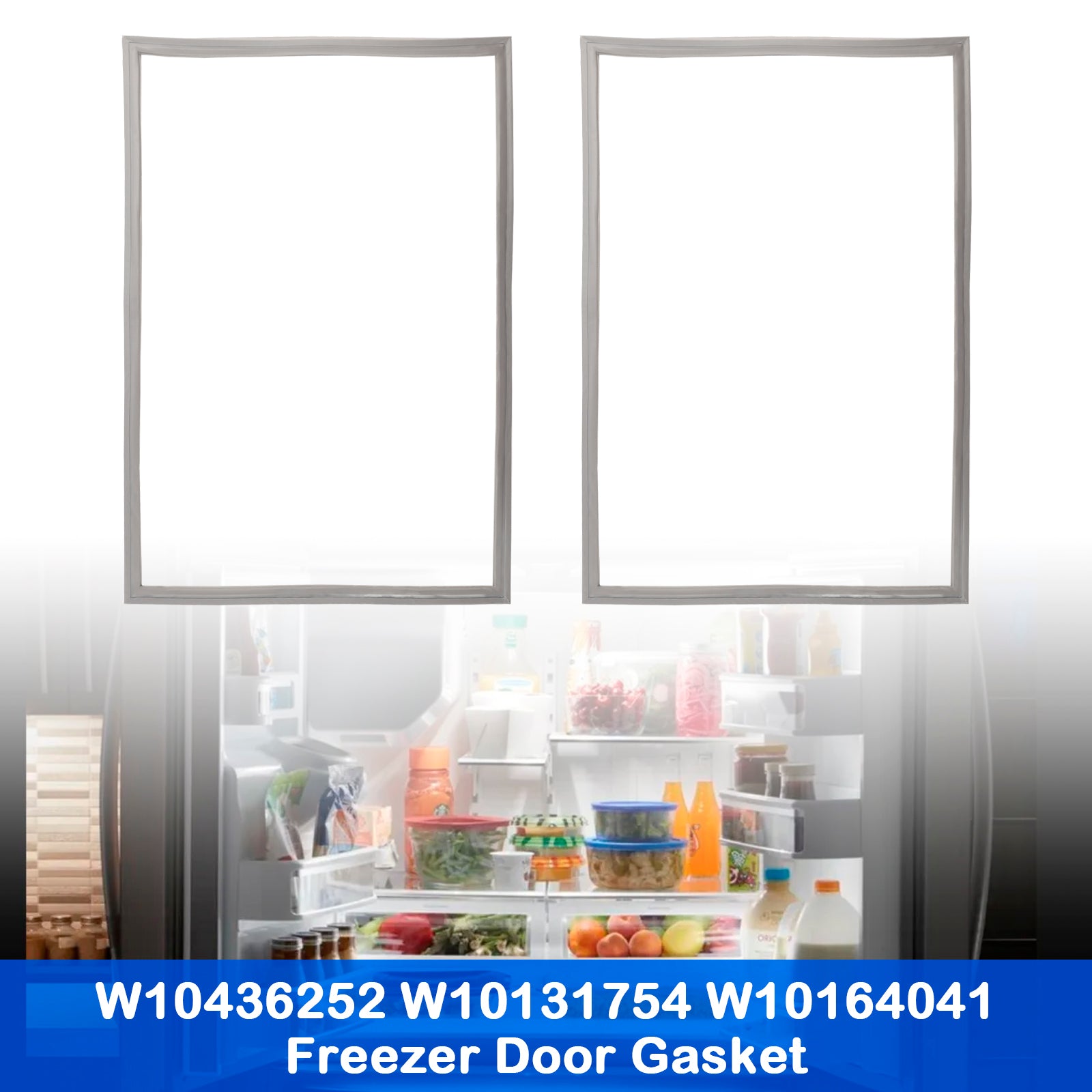 2 PCS DA97-12522J Freezer Door Gasket for Samsung kjøleskap AP5623489 3973455