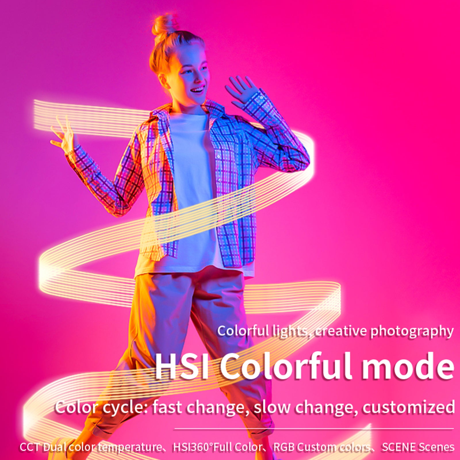 D02 RGB Fill Light Video Camera Mobiltelefon live i full färg LED-fyllningsljus