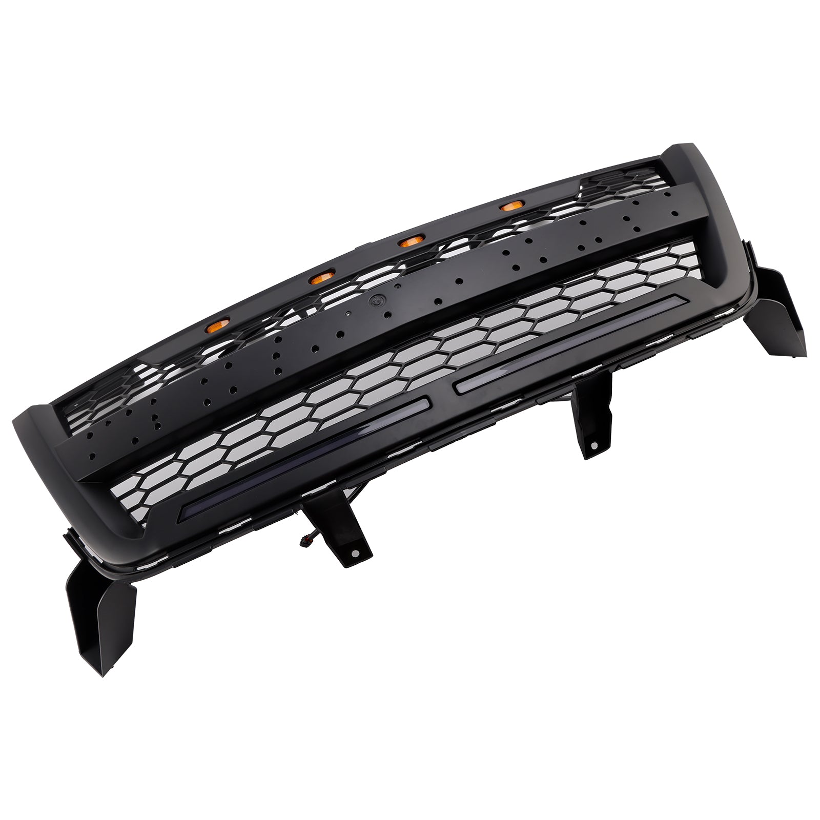 Grade de pára-choques dianteiro preto foste fit Chevy Colorado 2016-2020 com LED