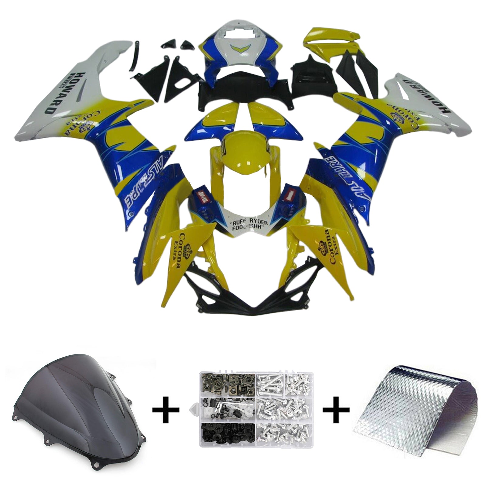 2011-2024 Suzuki GSXR 600/750 K11 Amotopart Injeksjon Fairing Kit karosseri plast ABS #101