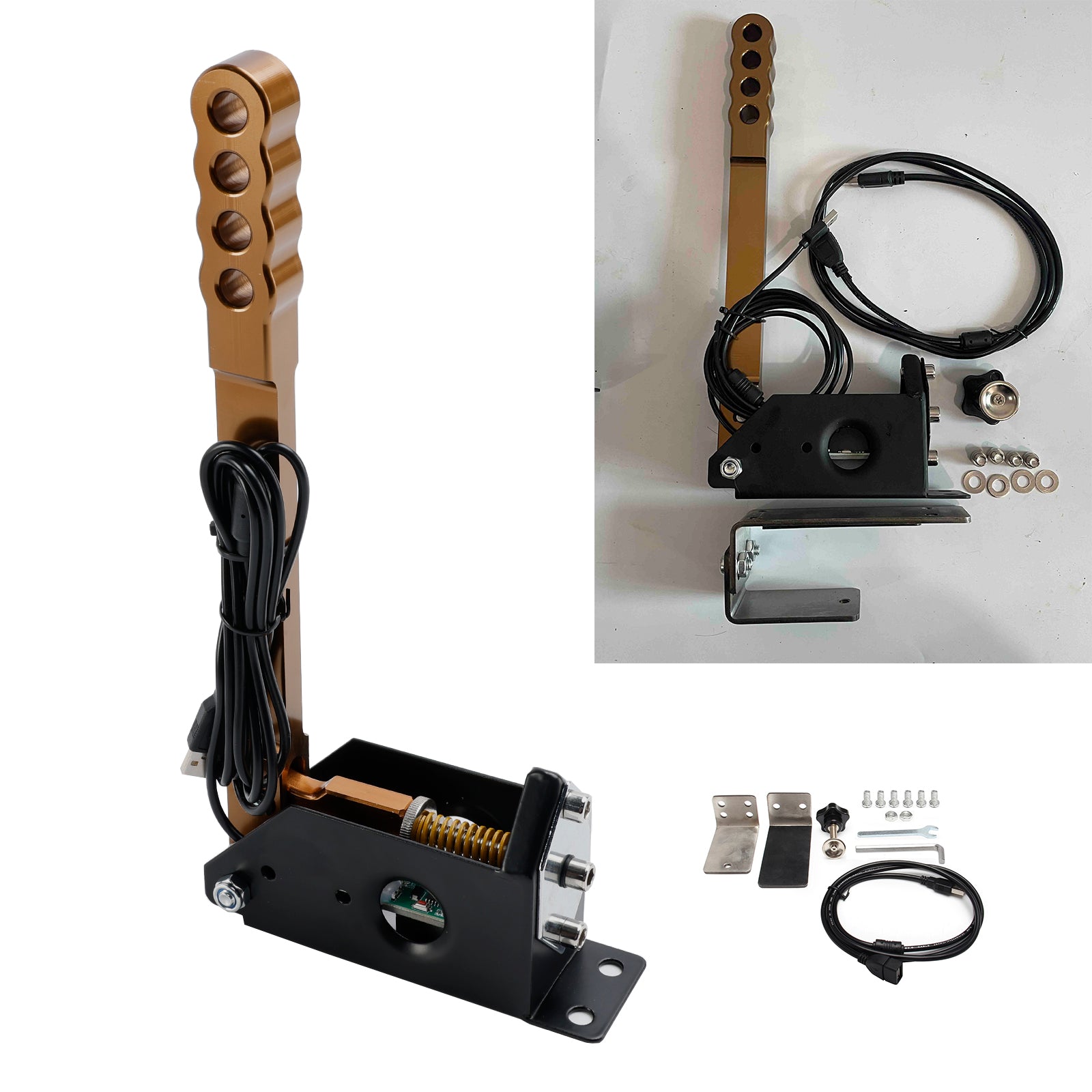 14bit PC USB SIM Racing Hand Brake so svorkou pre Assoto pre G27/G29/T300/T500