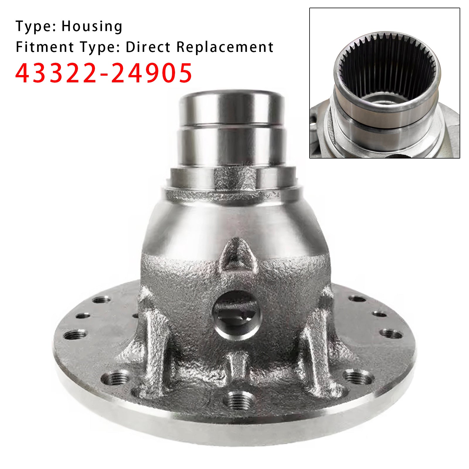 Boîtier de couvercle différentiel flambant neuf, 43322 – 24905, pour Hyundai Kia