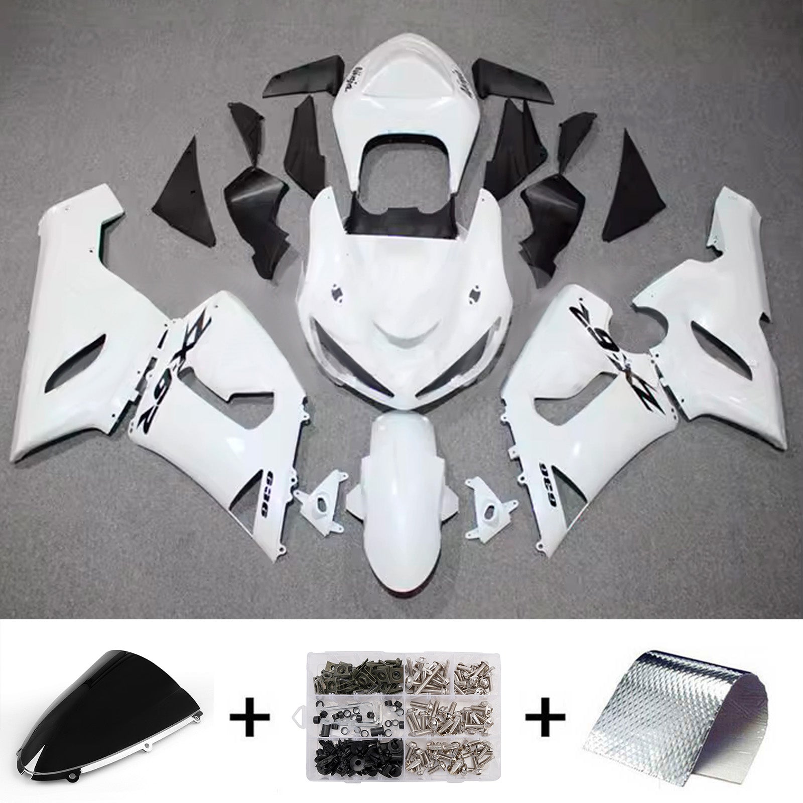 Injection Fairing Kit Bodywork Plastic ABS fit For Kawasaki ZX6R 636 2005-2006