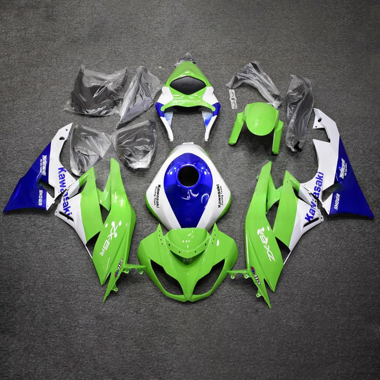 Kit carena iniezione carrozzeria in plastica ABS adatta per Kawasaki ZX6R 636 2009-2012