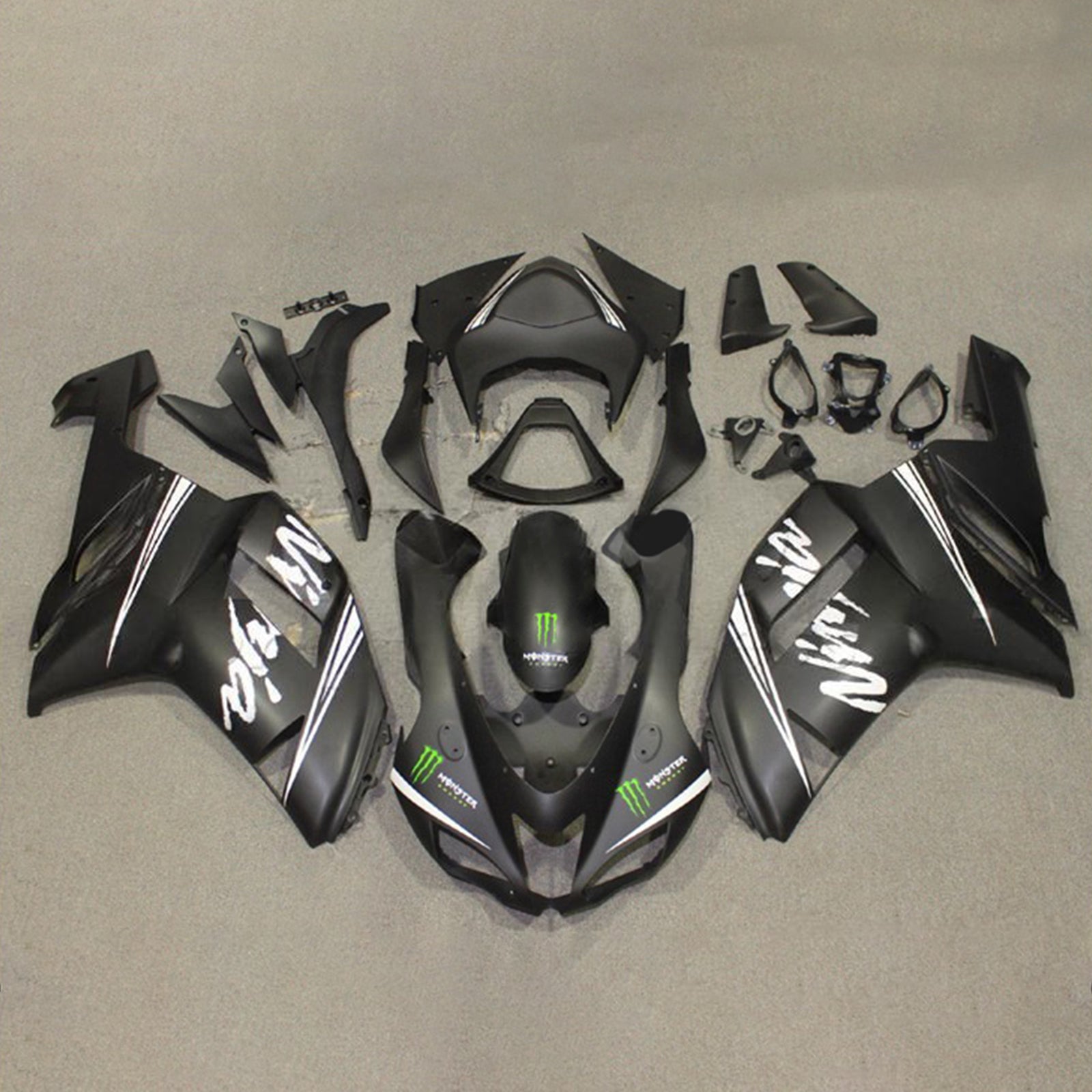 Injection Fairing Kit Bodywork Plastic ABS fit For Kawasaki ZX6R 636 2007-2008