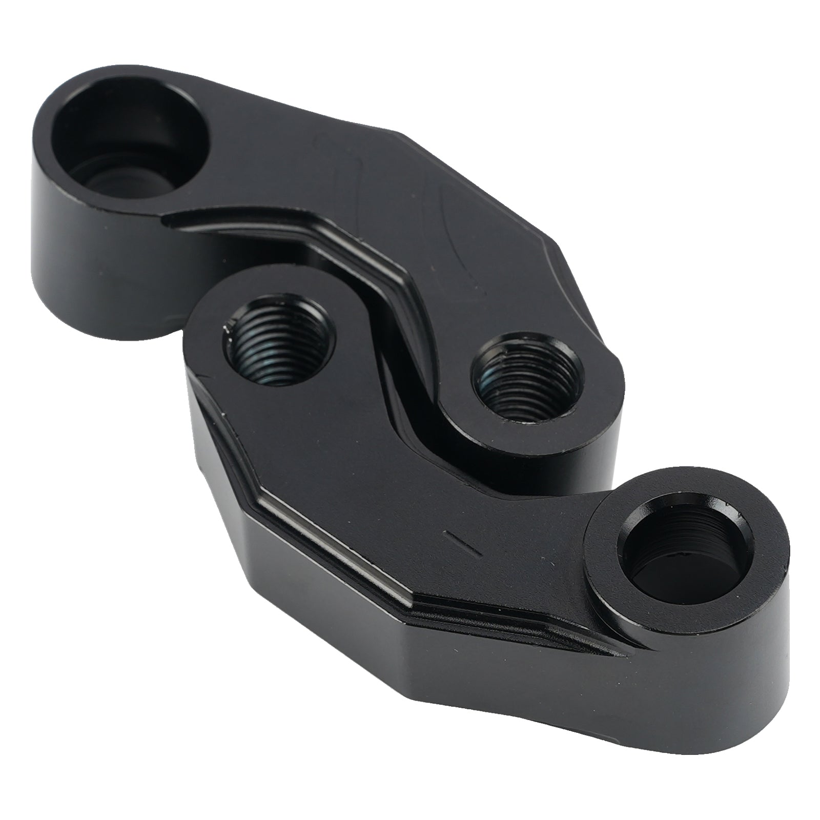 Pair Black Aluminum Mirror Extenders Risers Extension 10mm Universal Fit