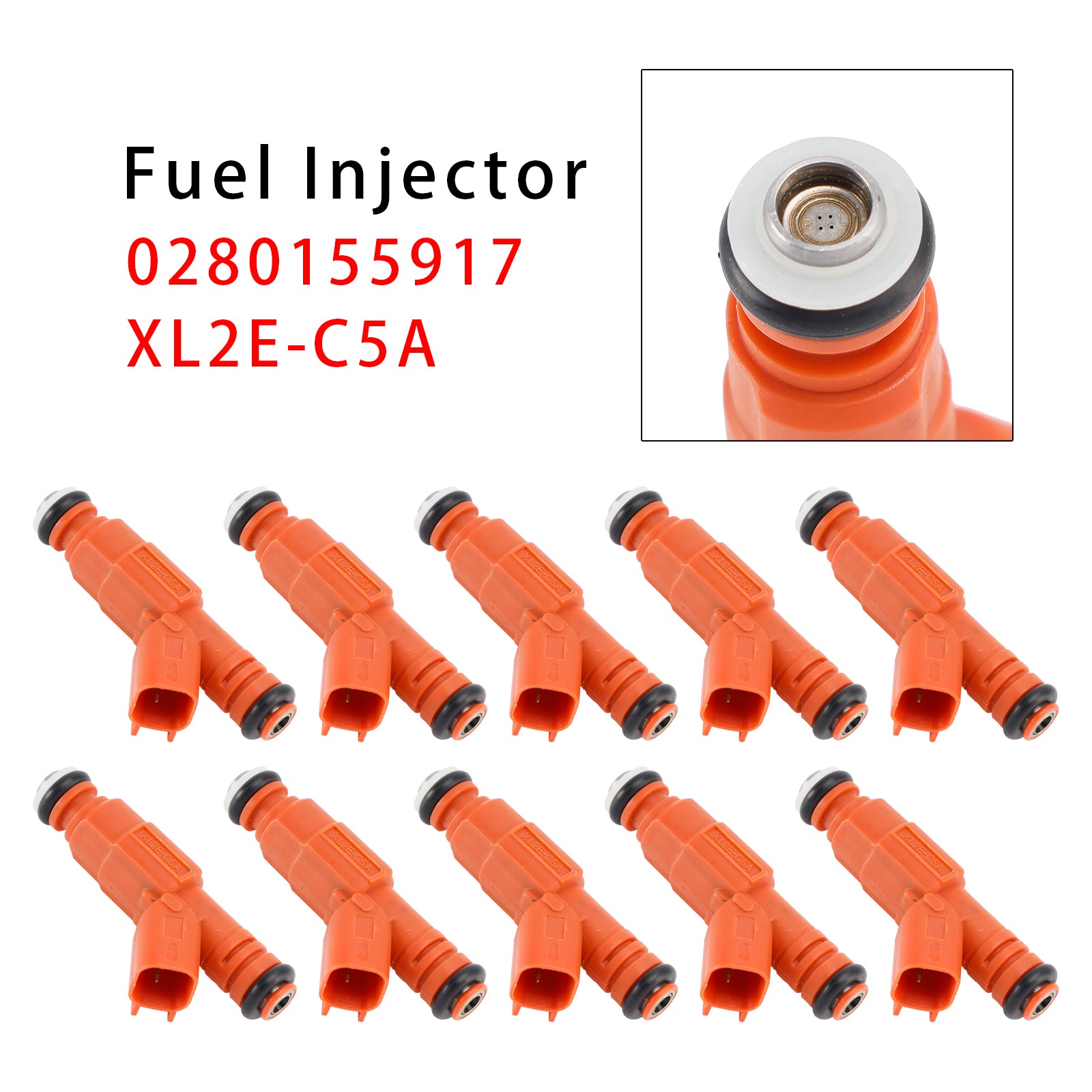 Injecteur de carburant pour Ford F250 F350 F450 F550 6,8l V10 Mercury 0280155917, 10 pièces