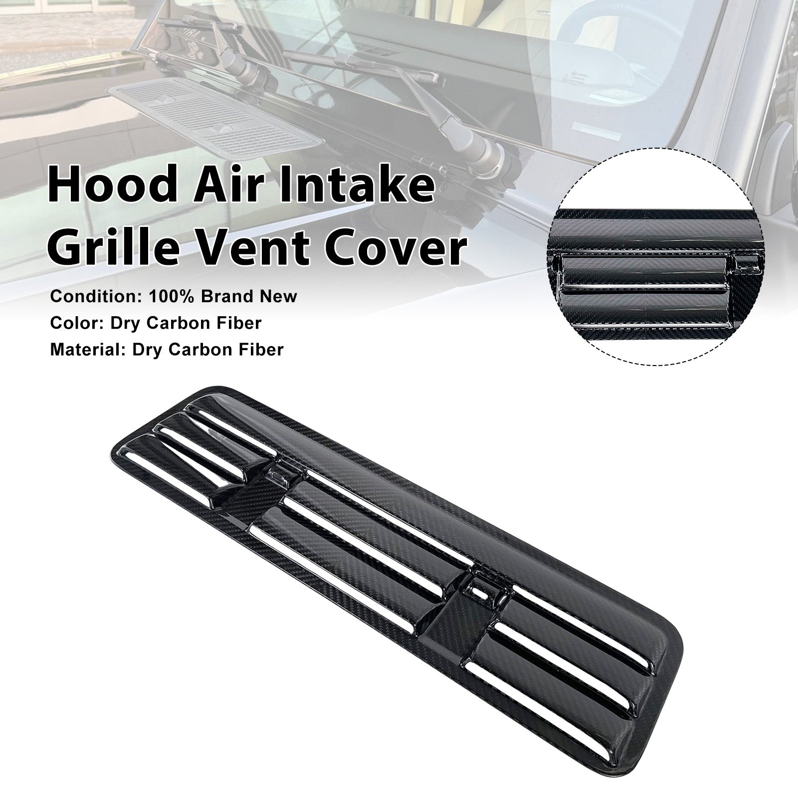 Carbon Fiber Air Intake Grille Vent Cover Fit Mercedes Benz G-Class W464 W465