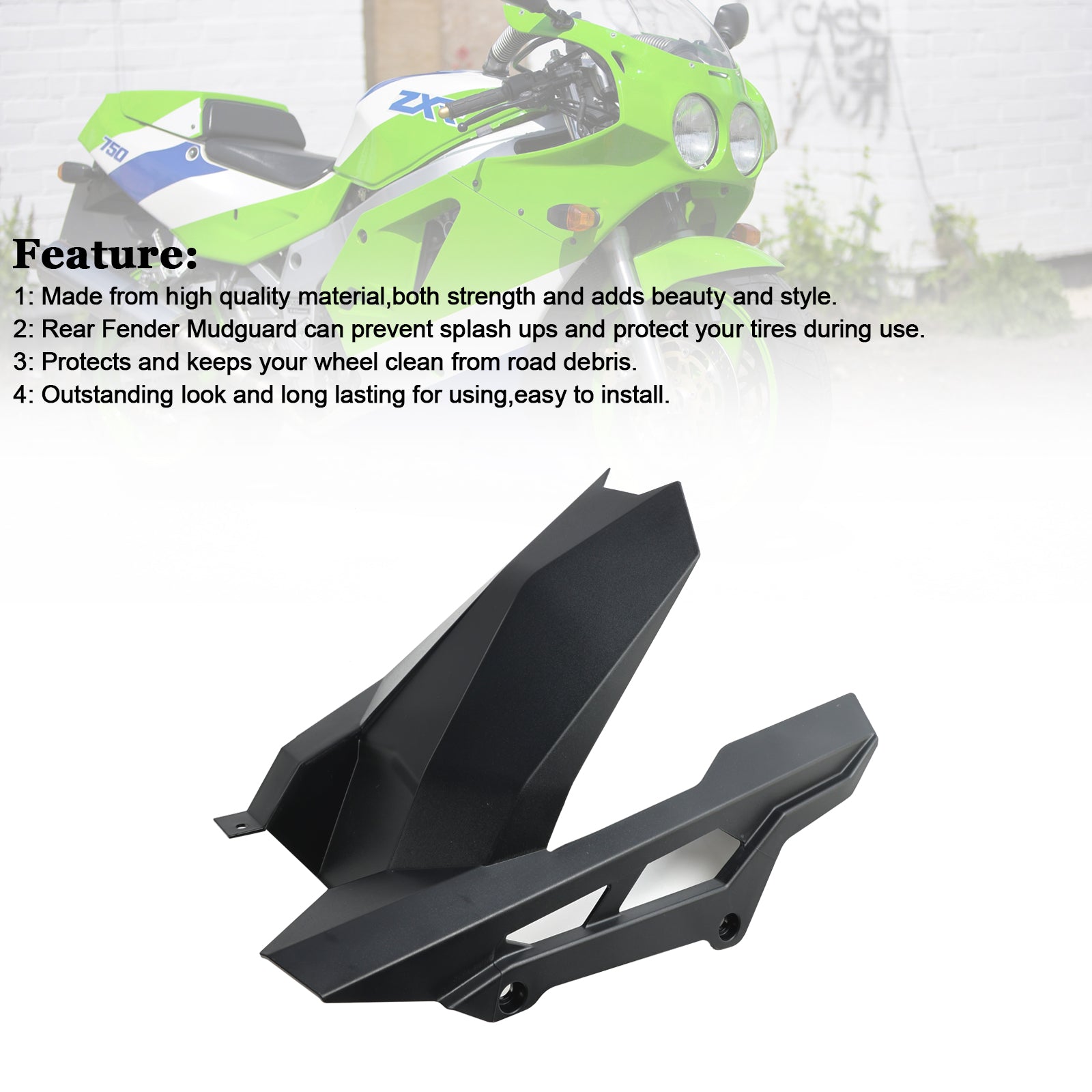 2023-2024 Kawasaki ZX-4R achterspatbord spatbord kuipkuip