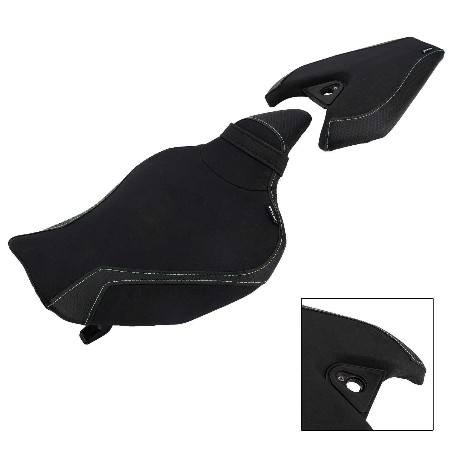 Driver&Passenger Seat Kit Rear Cushion Black For Kawasaki Z1000 2014-2025 2024