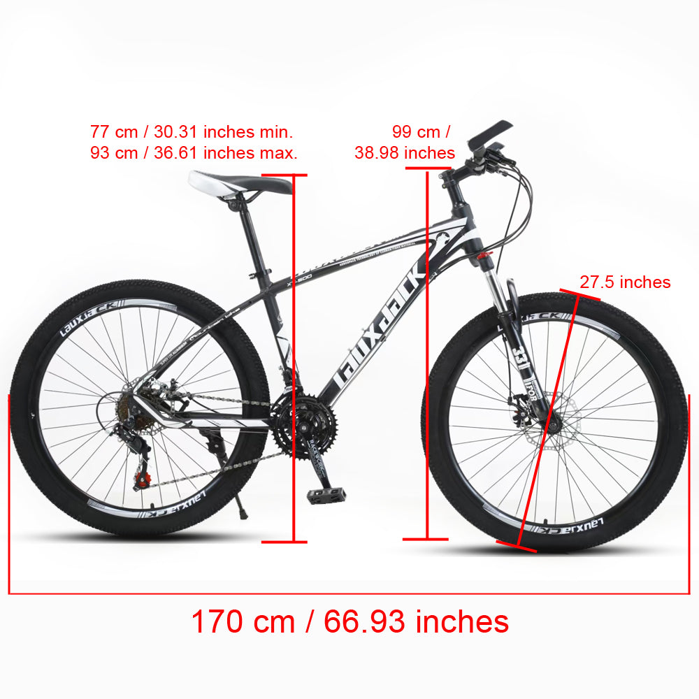 27.5 inches Wheels 21 Speed Adult Mountain Bike Bicycle MTB+Bike Lock+Air Pump