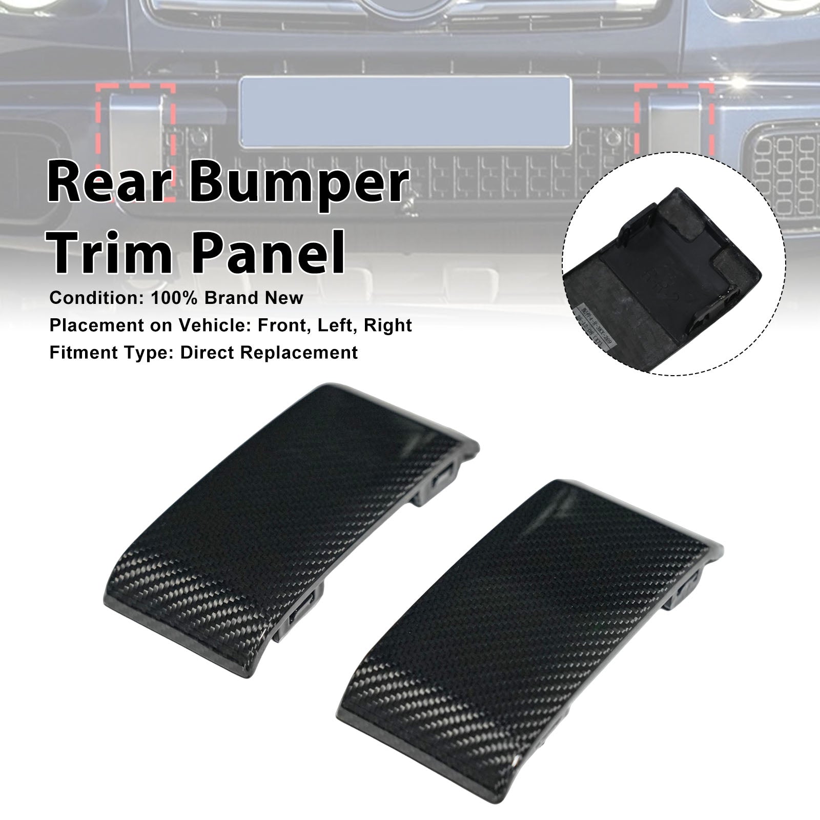 Carbon Fiber Rear Bumper Guards Cover Trim Fit Mercedes Benz W465 G63 2025+