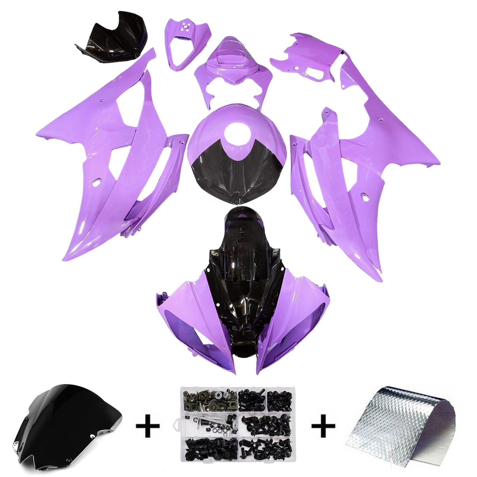 Injection Fairing Kit Bodywork Plastic ABS For Yamaha YZFR6 YZF-R6 2008-2016