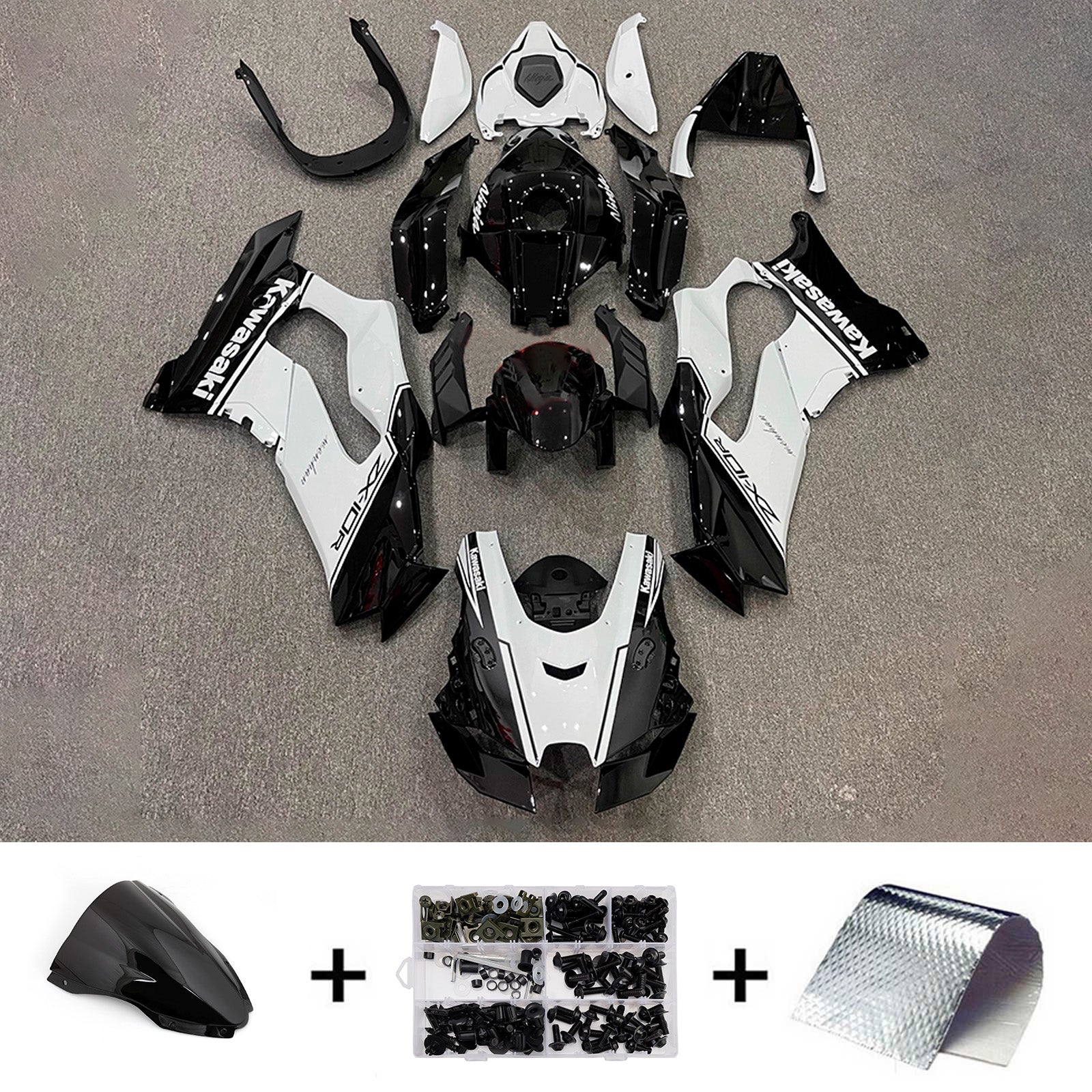 Kit carenatura iniezione Carrozzeria ABS adatto per Kawasaki ZX-10R ZX-10RR 2021-2025