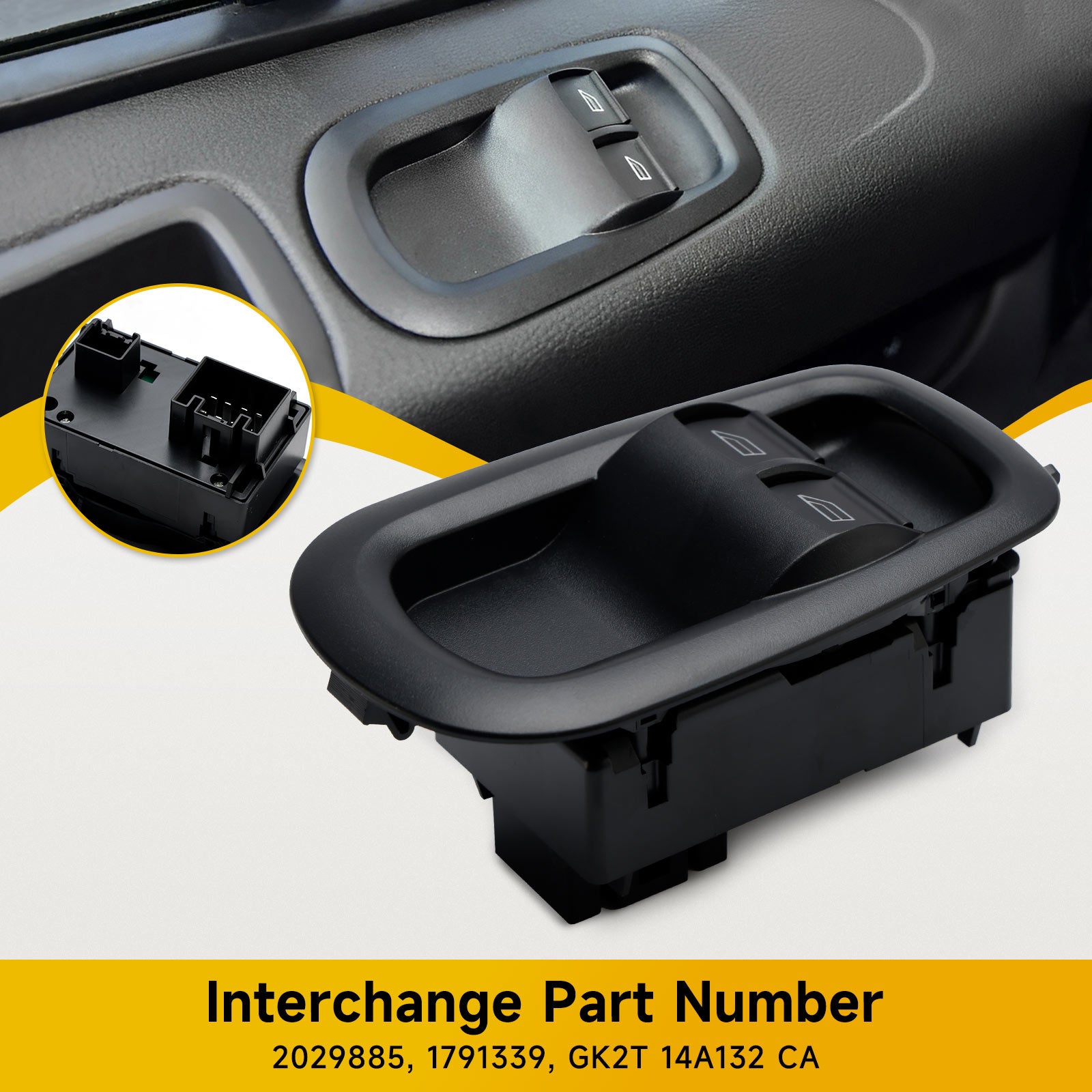Ford Transit MK8 Custom 2014+ Dvojité okenné prepínač Vodiči bočných dverí 1791339