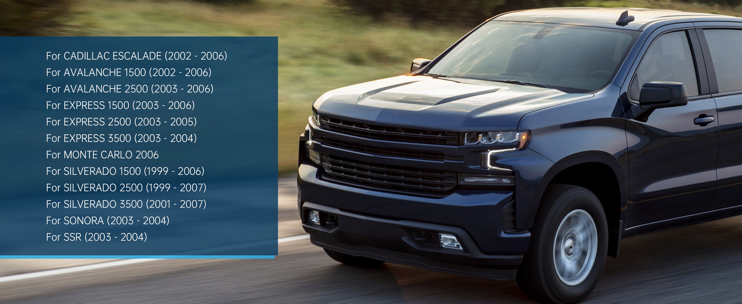 Chevrolet Silverado 2500 GMC Sierra 1500 2500 1999-2007, pacote com 8 bobinas de ignição quadradas & Cabo de vela de ignição