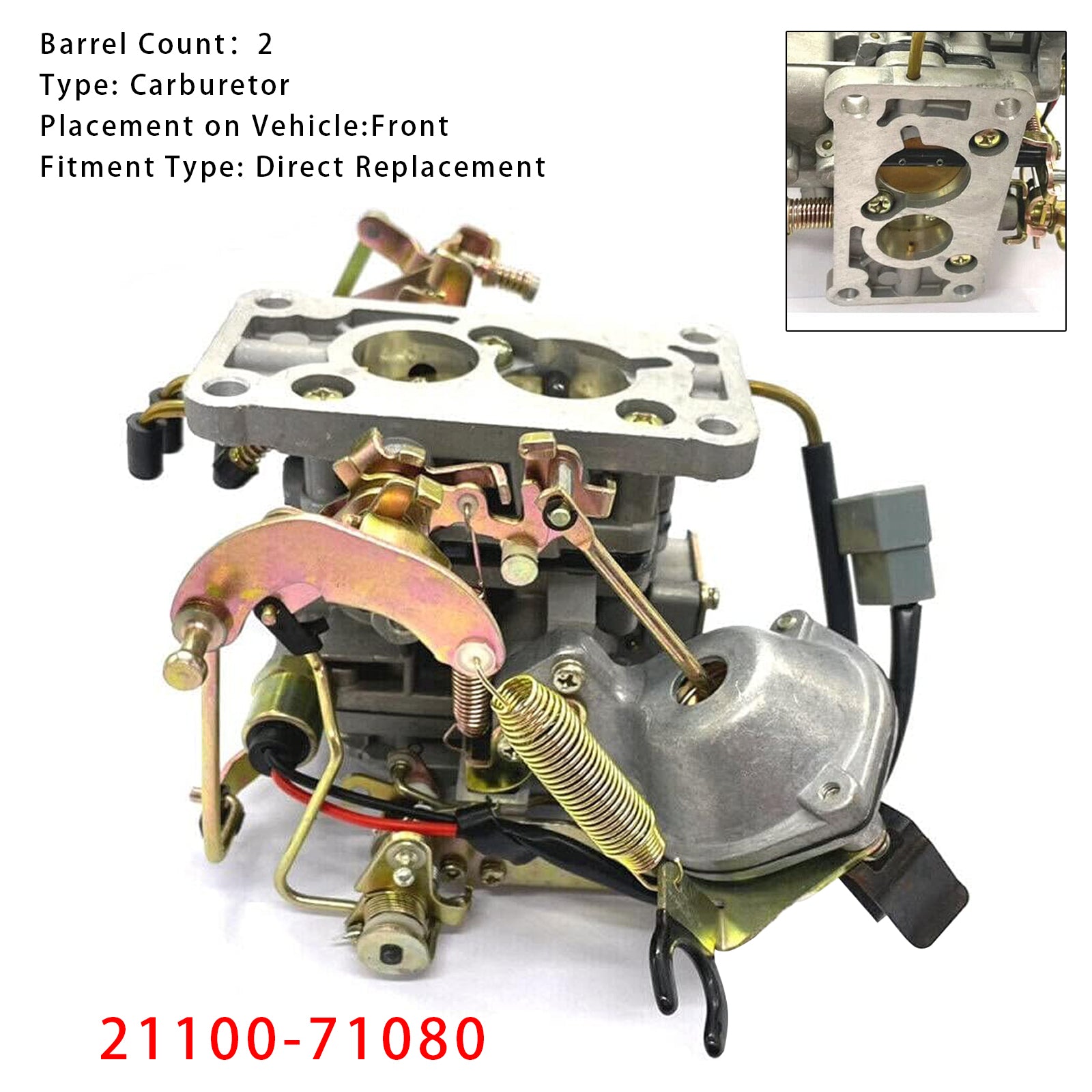 2 Barrel Carburetor 21100-71080 For Toyota Hilux Carina Townace 1983-1998