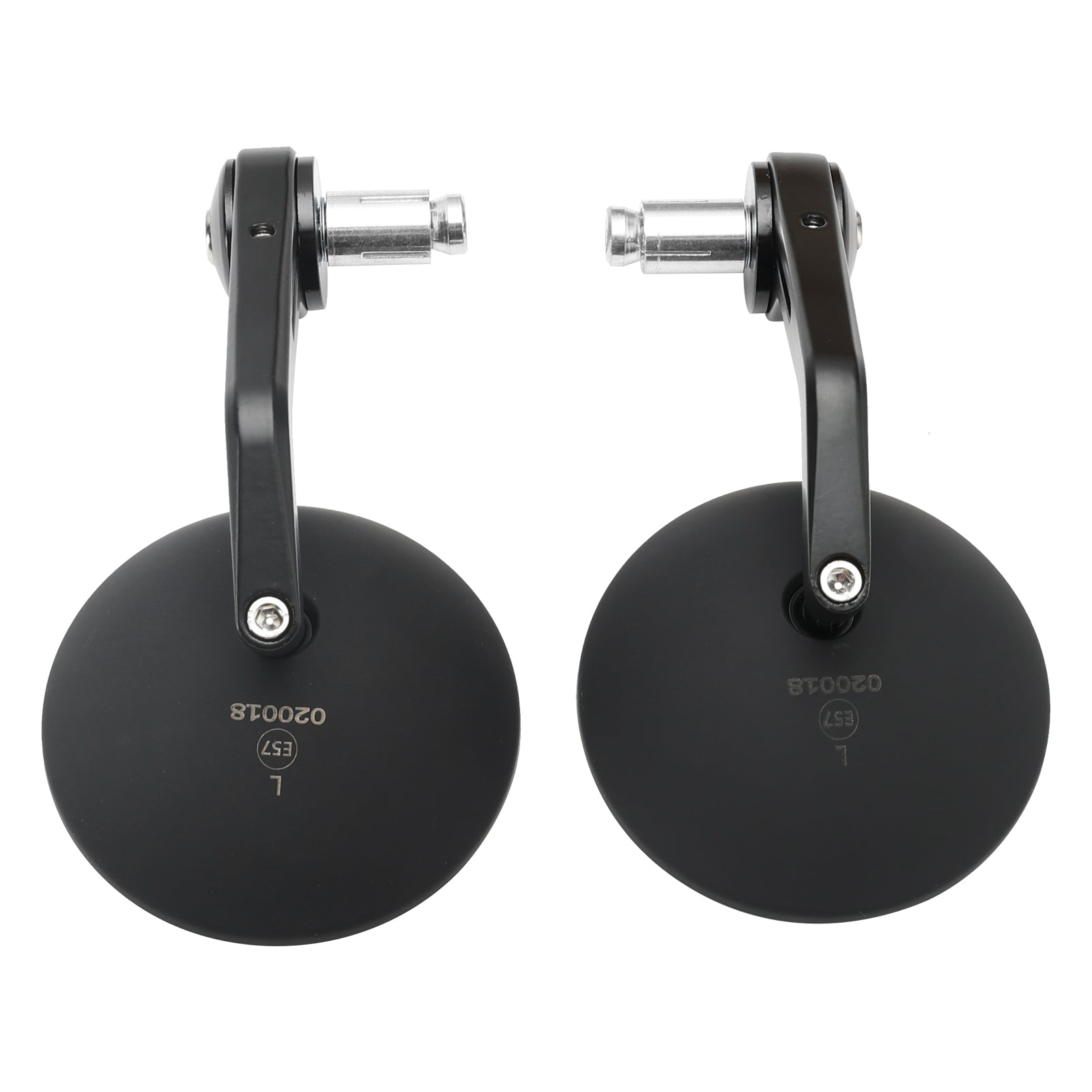 2x Zákazkové čierne CNC hliníkové bočné zrkadlá na koncovkách rámov pre Street Twin & Miešačka