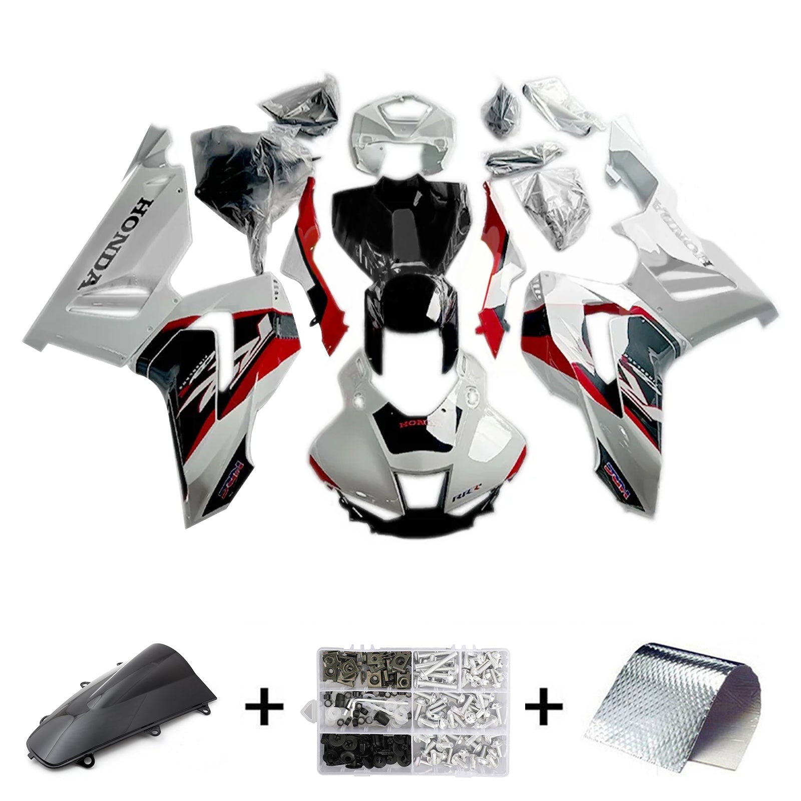 2020-2025 Honda CBR1000RR-R-injektionsmässa kit Kroppsarbete Plast ABS #108