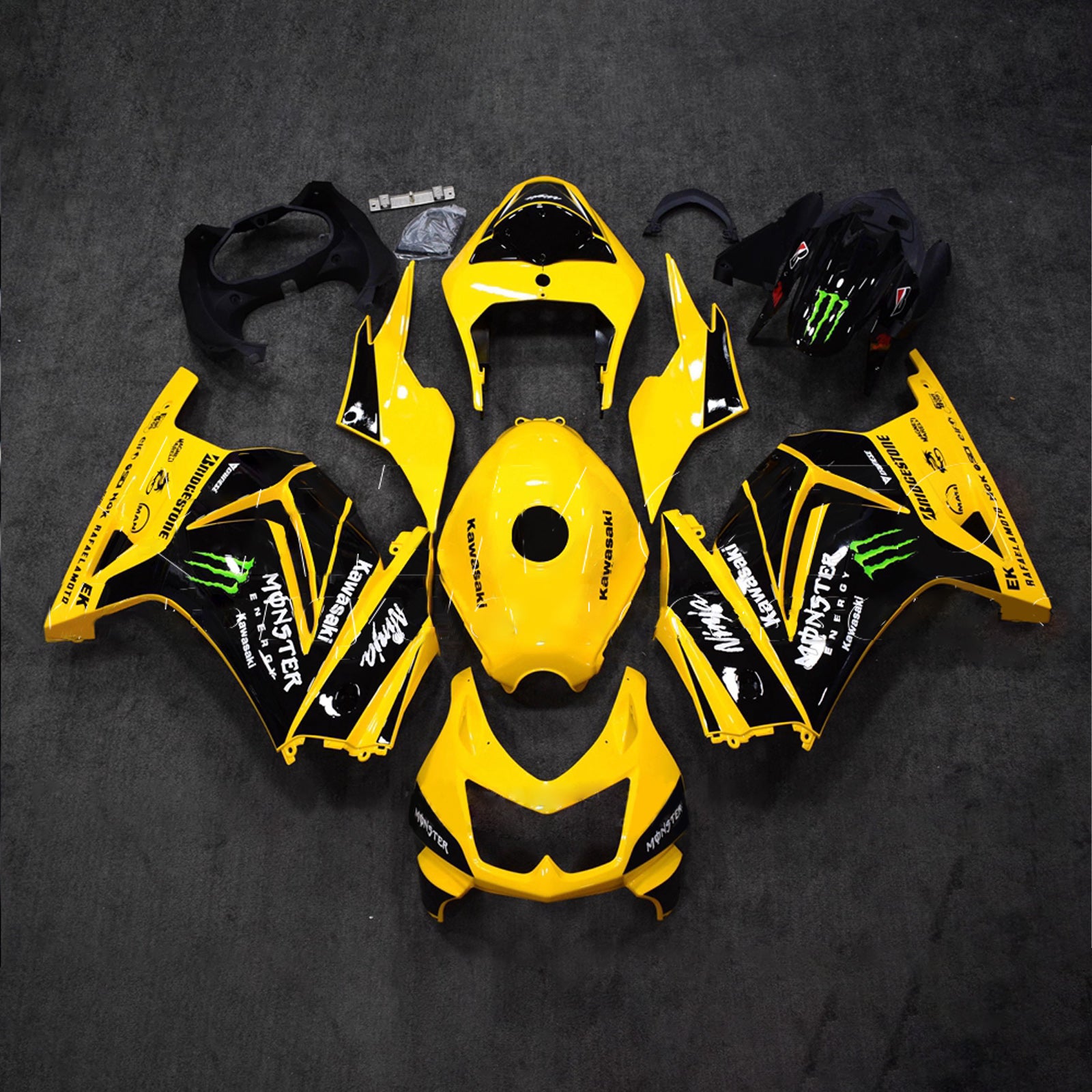 Kit carena iniezione carrozzeria in plastica ABS adatta per Kawasaki EX250 Ninja250R 2008-2012