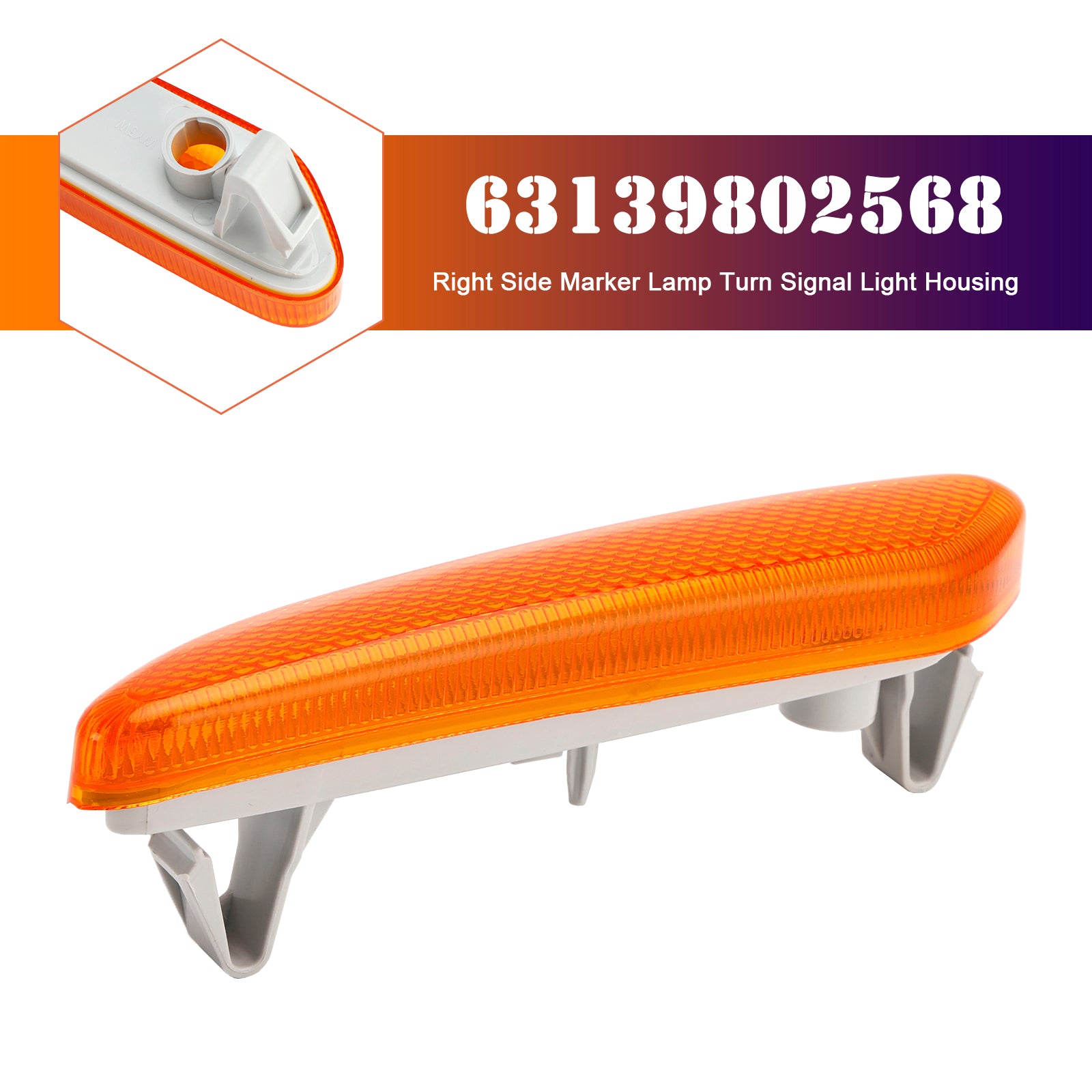 Lámpara de marcador lateral derecho, carcasa de luz de señal de giro para MINI R60 10-17 R61 12-17