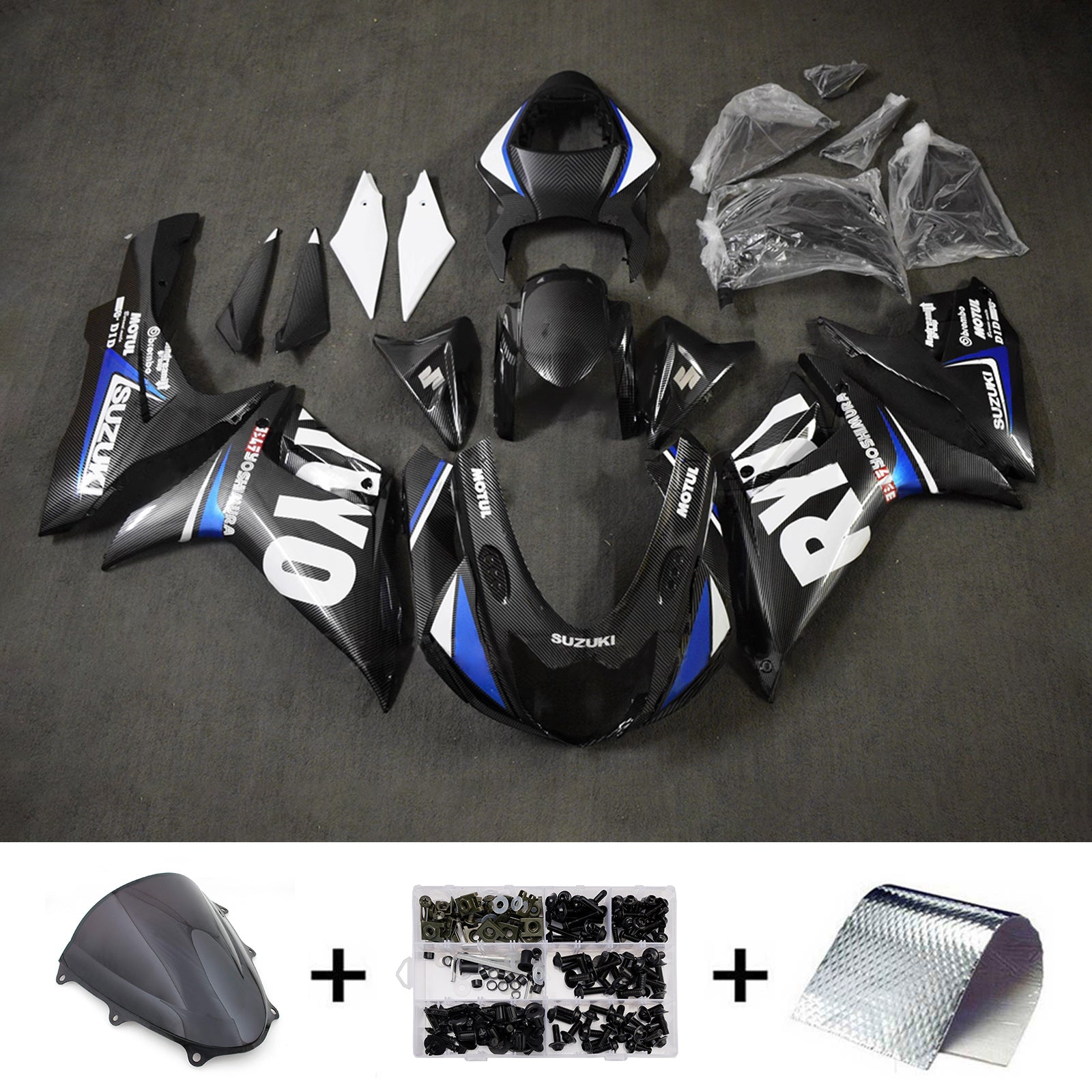 Injection Fairing Kit Bodywork Plastic ABS For Suzuki GSXR 600/750 2011-2026 K11
