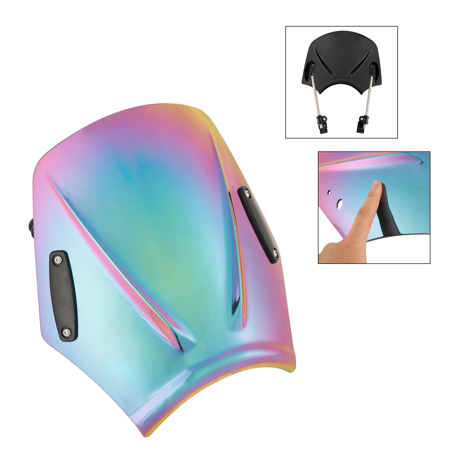 Motorfiets met 22mm/7/8" stuur Windscherm Windscherm Universeel