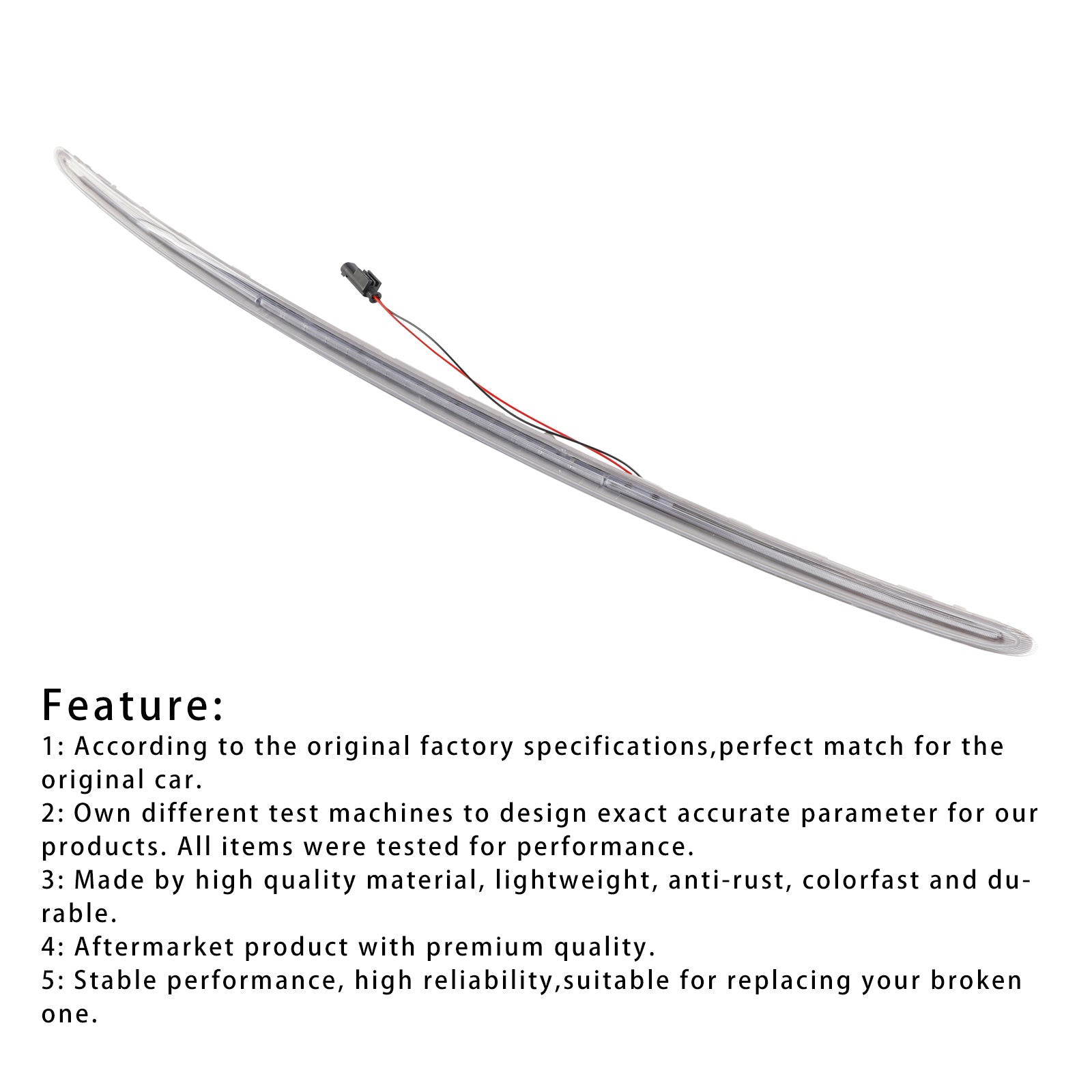 2007 - 2014 Mini Cooper Clubman R55 Wagon Tretie brzdové svetlo s priehľadným objektívom 63252755613