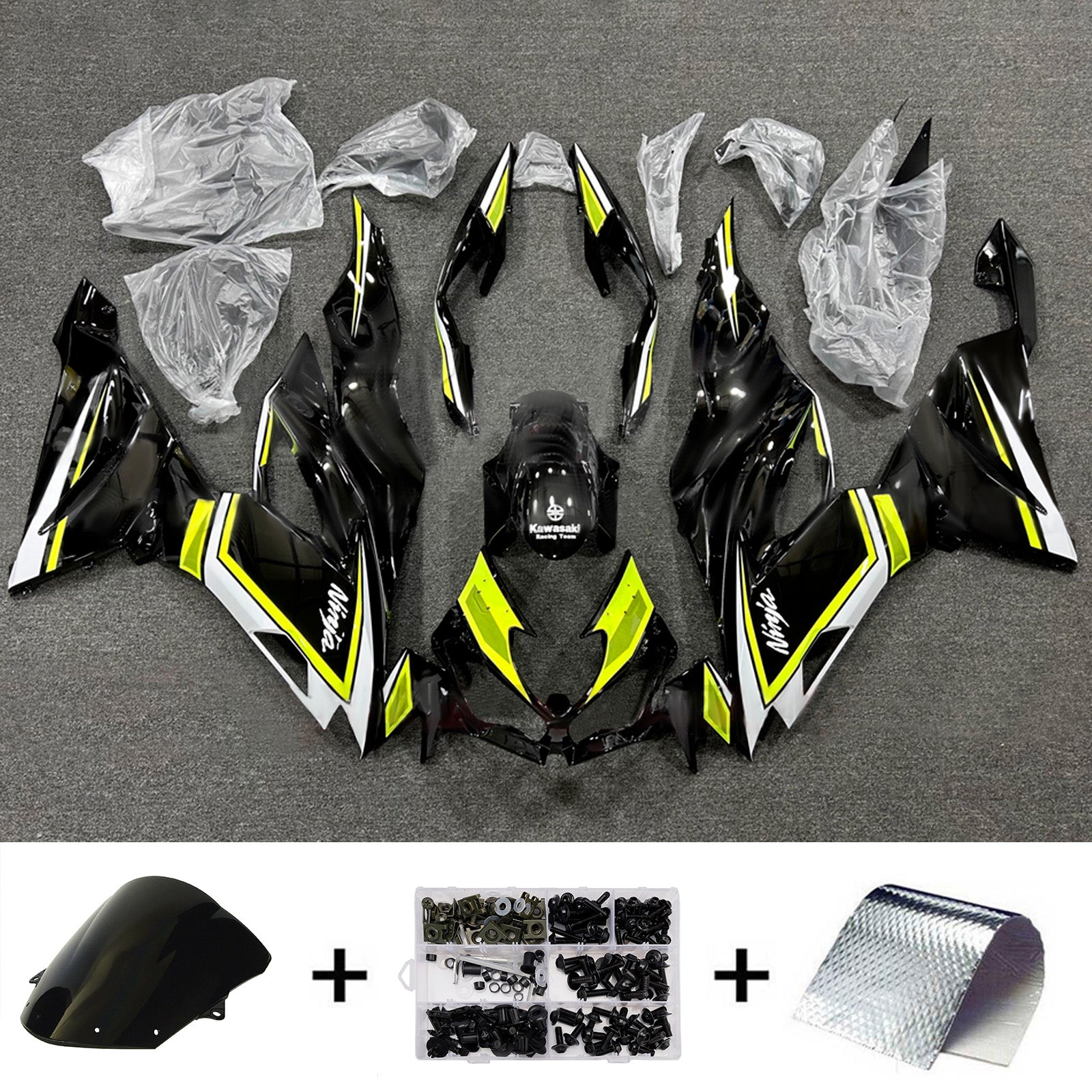 Injection Fairing Kit Bodywork Plastic ABS fit For Kawasaki ZX6R 2019-2023