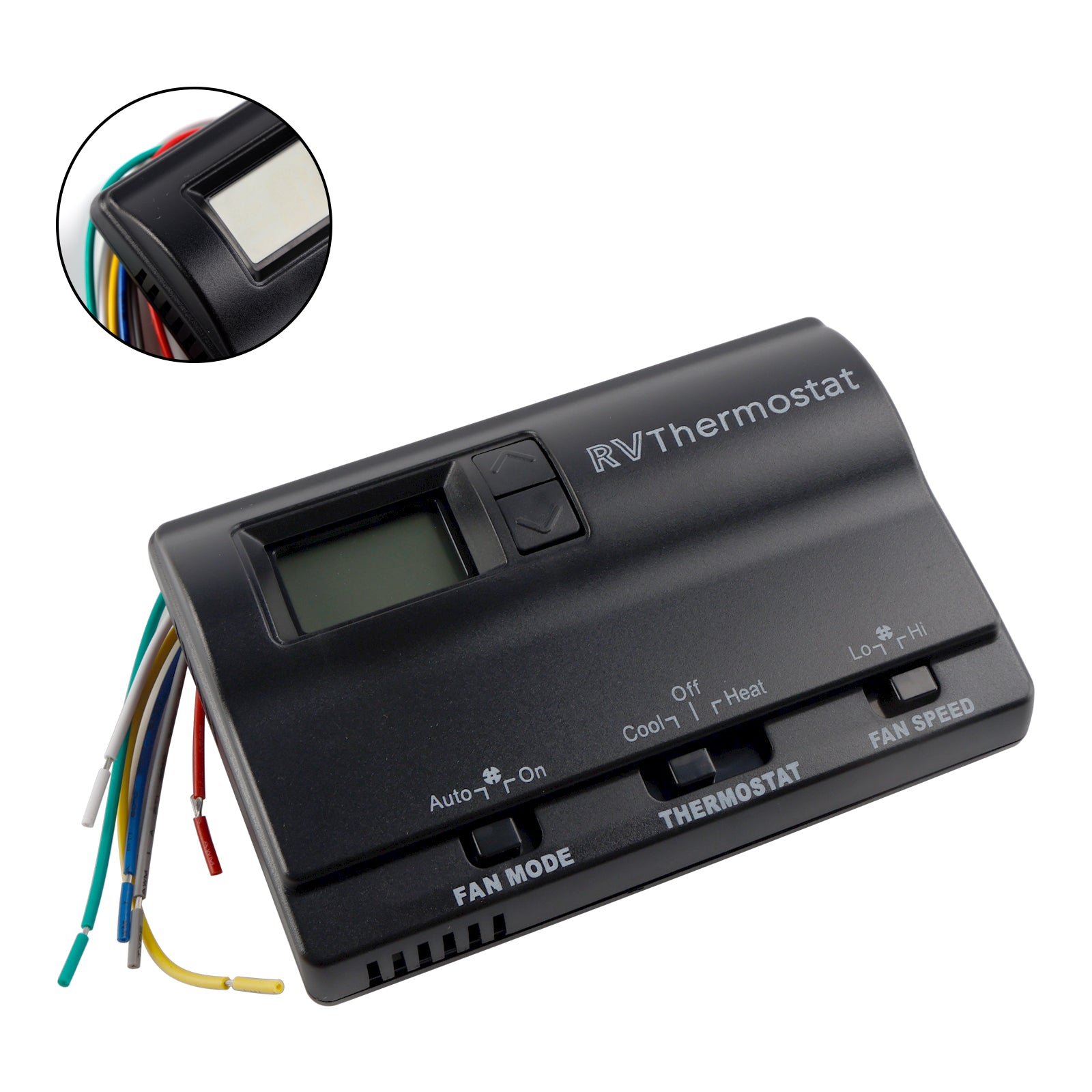 Heat/Cool Digital Thermostat Replacement Compatible with Coleman 83303362 Black