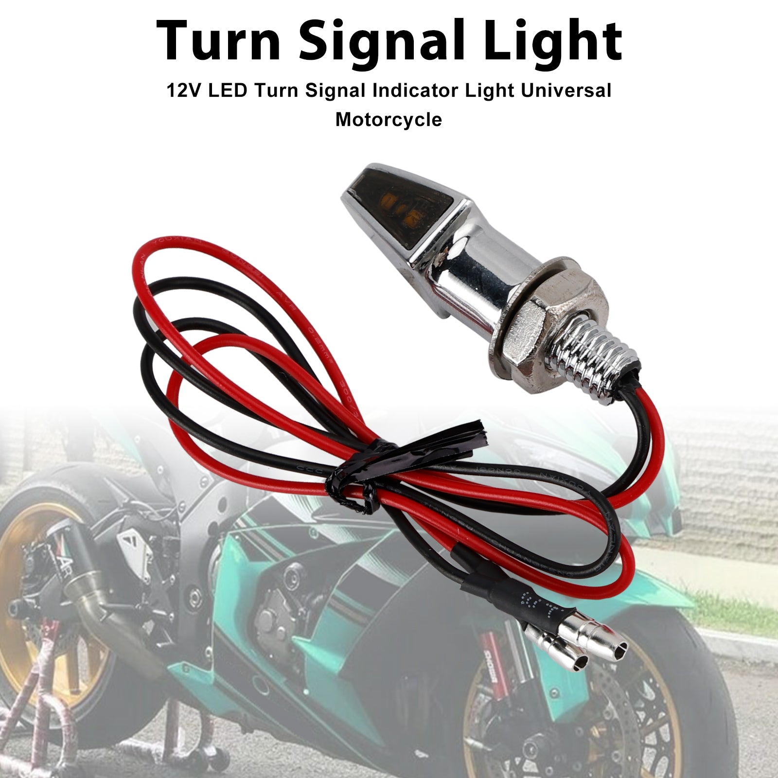 12V LED -turneringsindikatorljus 8mm Universal Motorcykel för Yamaha
