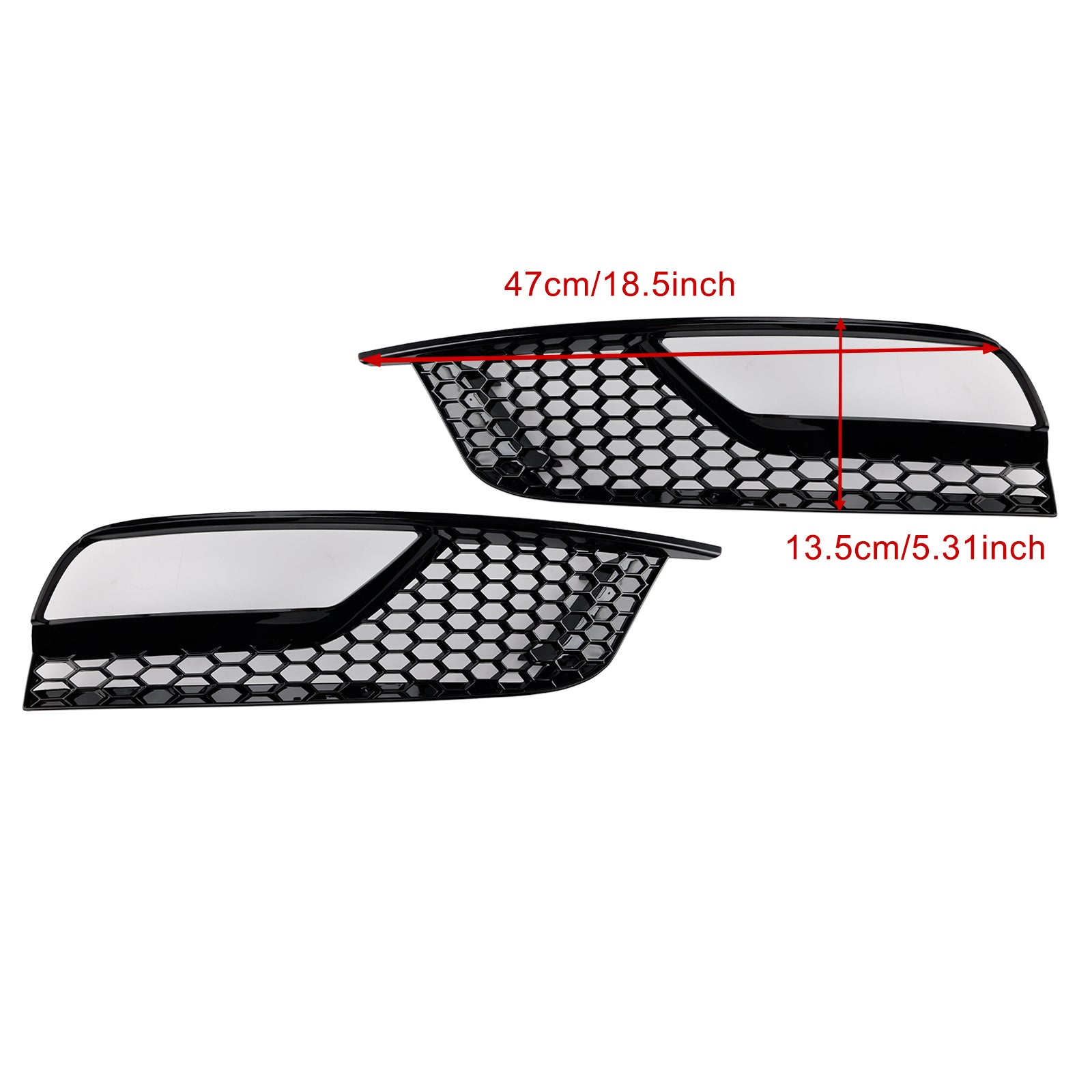 2013-2016 Audi A3 8V Sedan Gloss Black Front Fog Light Grill Covers